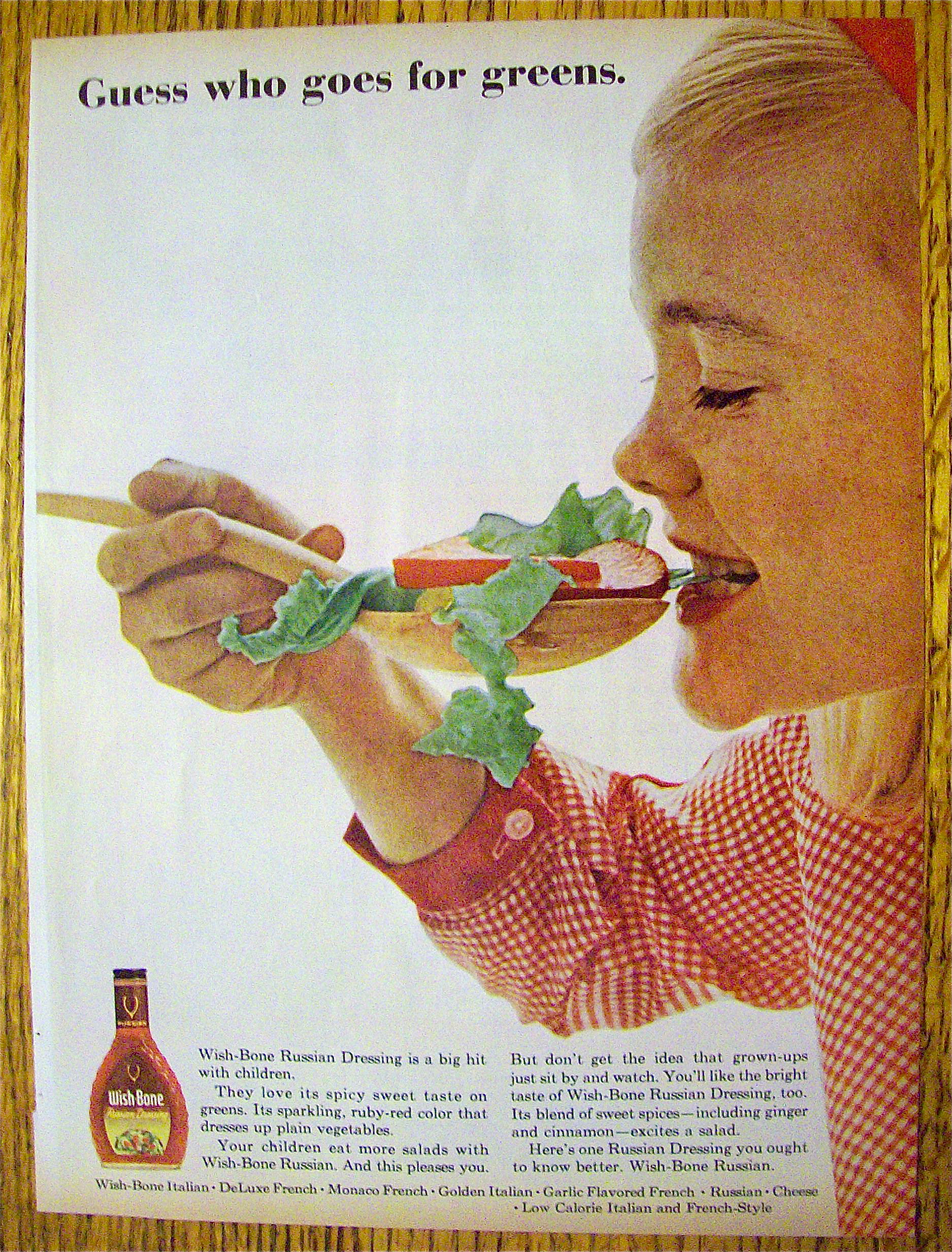 1964 Wish Bone Russian Dressing with Girl Eating
