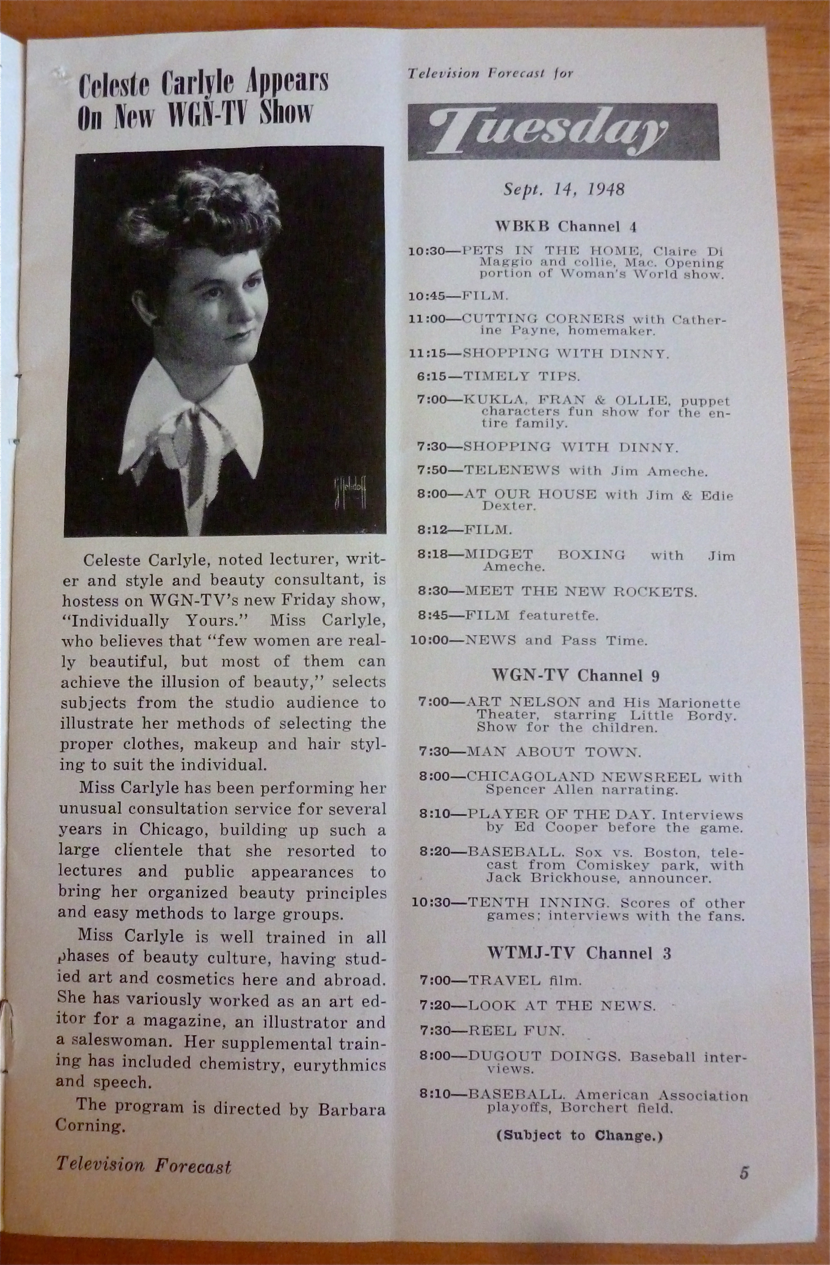 1948 Chicago Television Forecast Vol.1-#19 Don McNeill