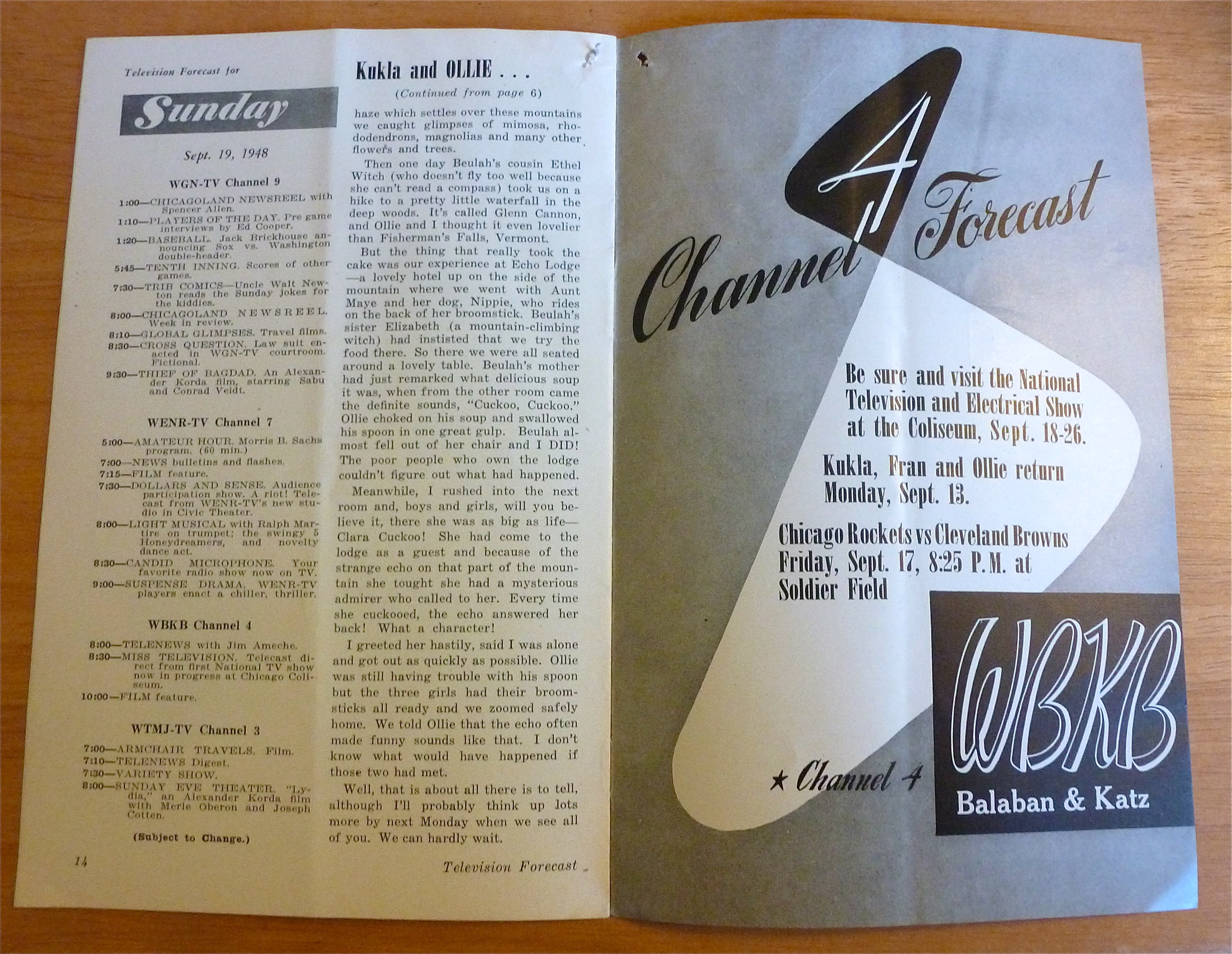 1948 Chicago Television Forecast Vol.1-#19 Don McNeill