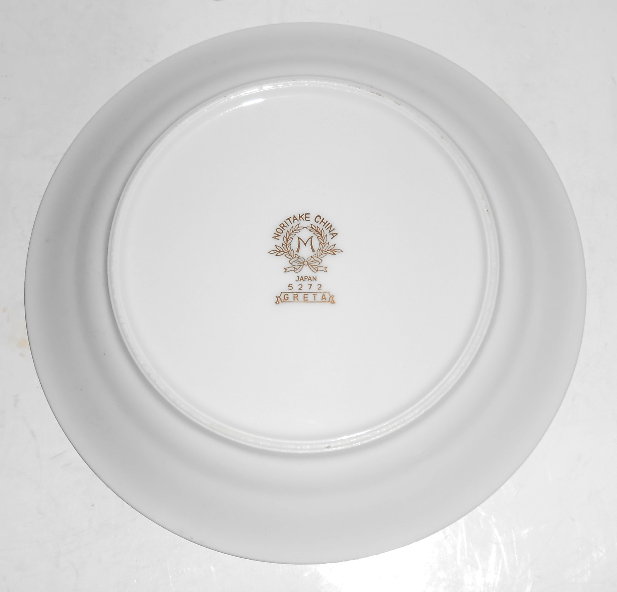 Noritake Porcelain China Greta W/Gold Bread Plate