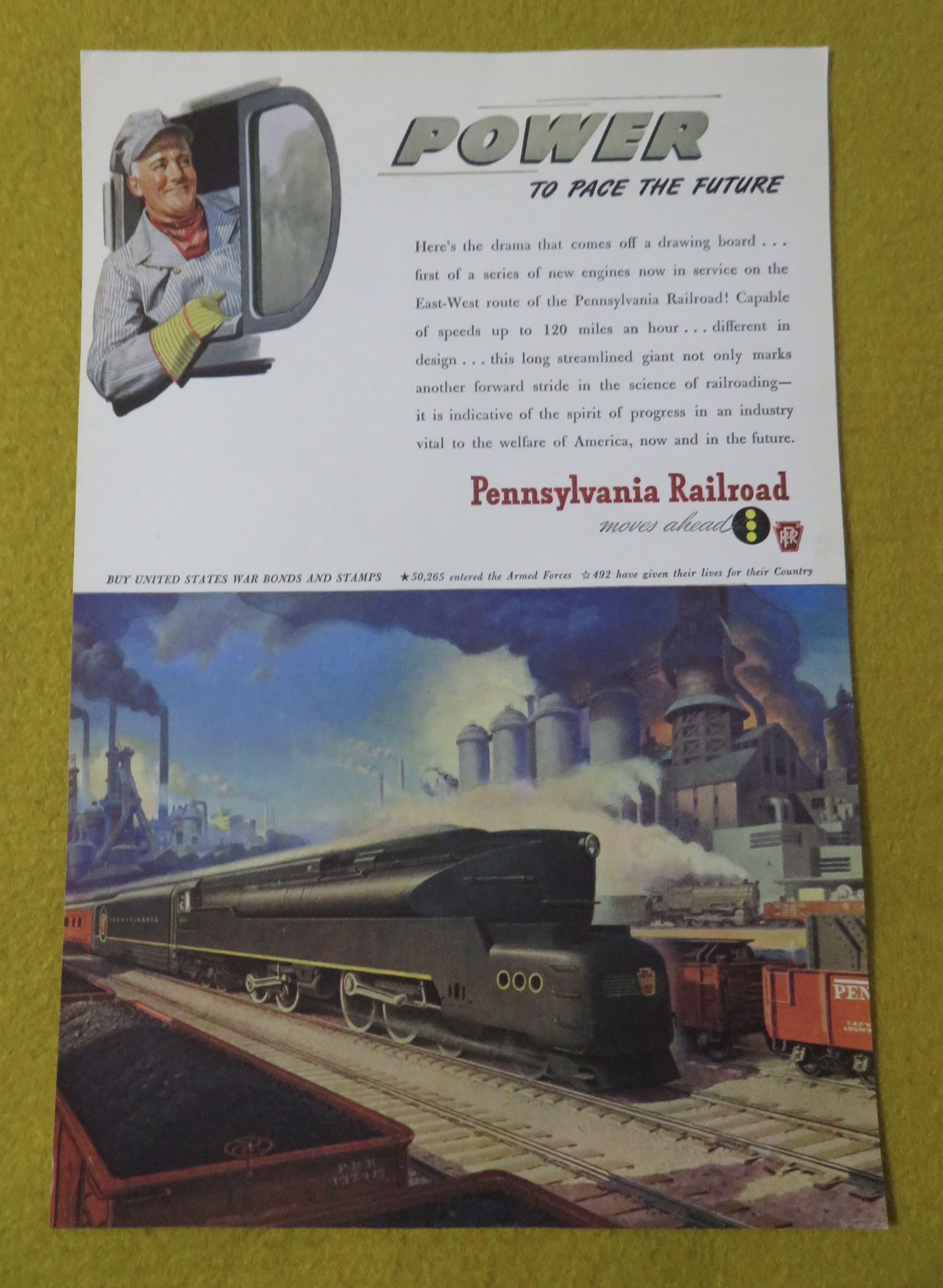 1945 Pennsylvania Railroad with New Engines