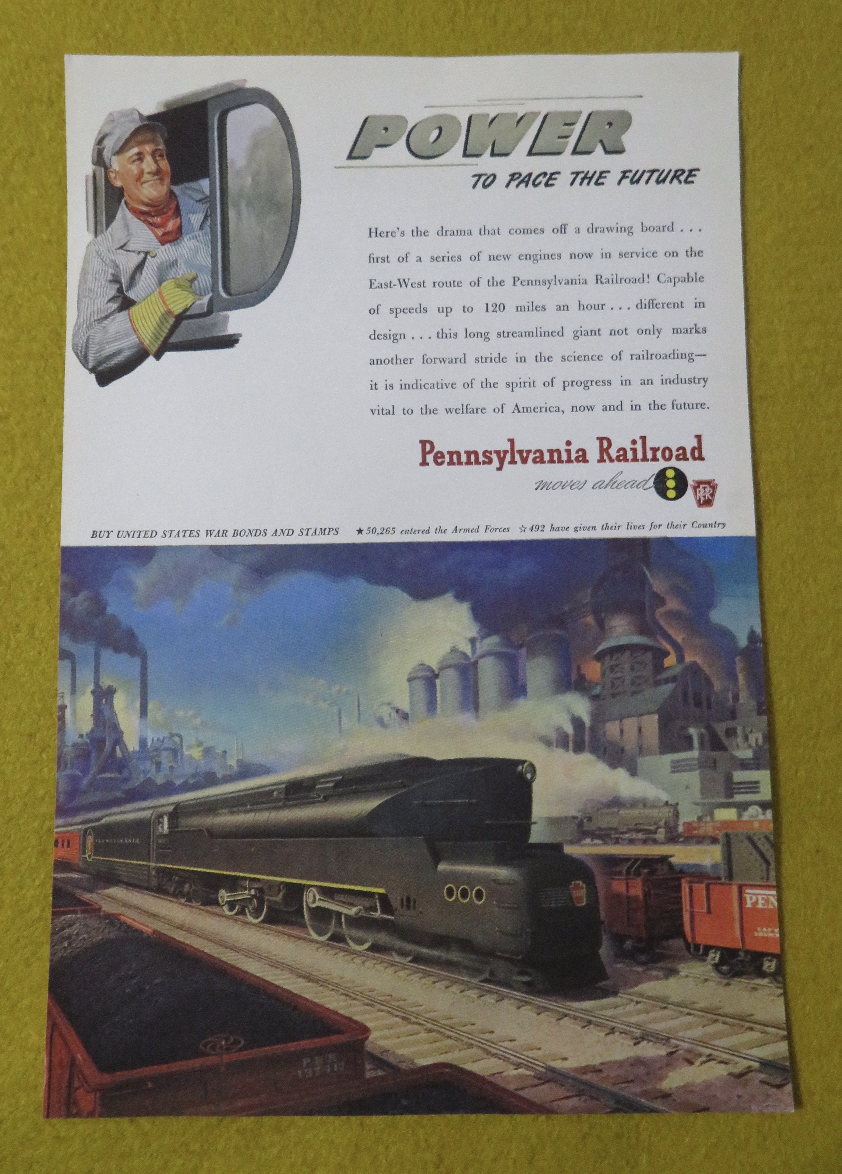 1945 Pennsylvania Railroad with New Engines