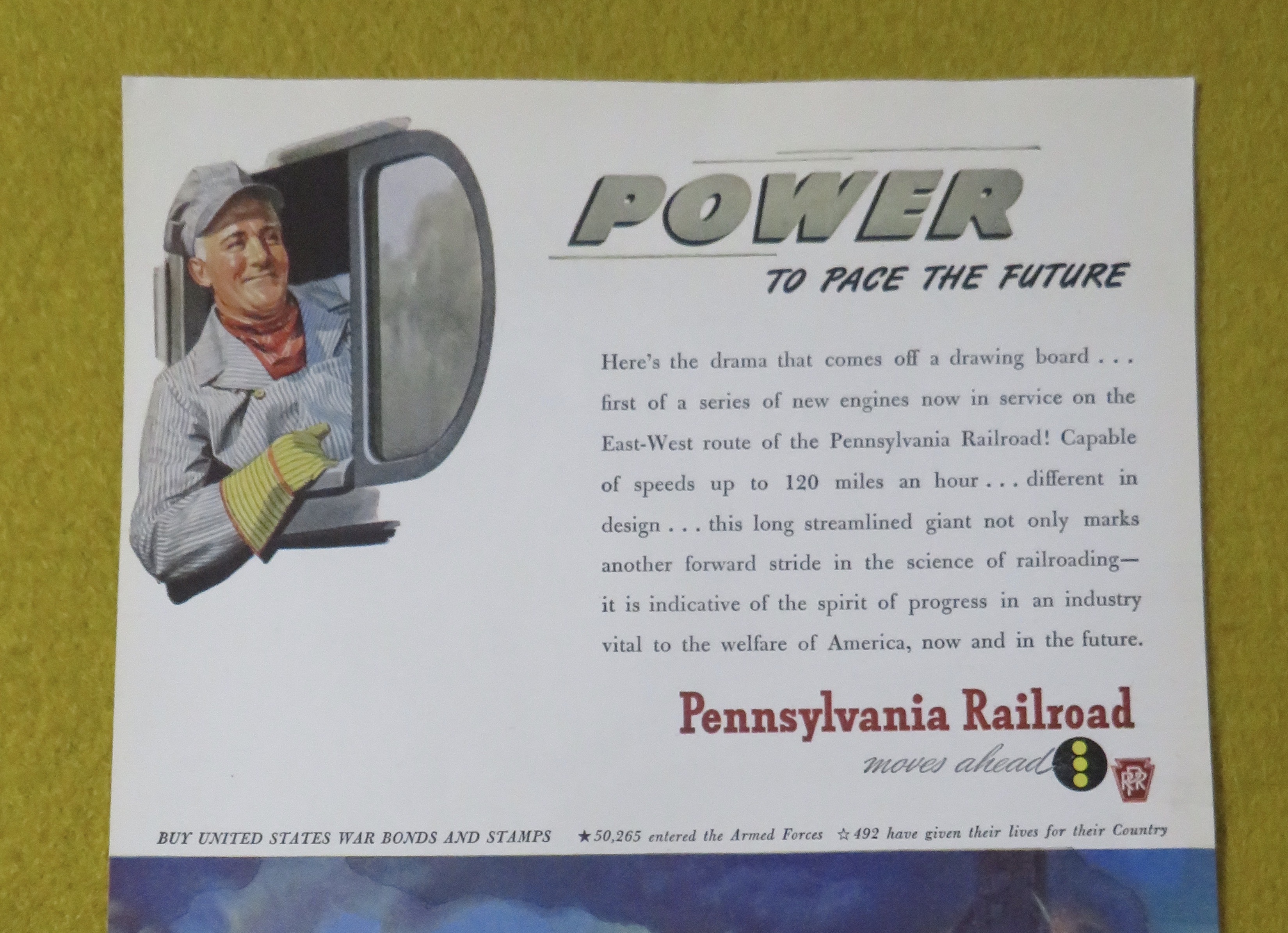 1945 Pennsylvania Railroad with New Engines