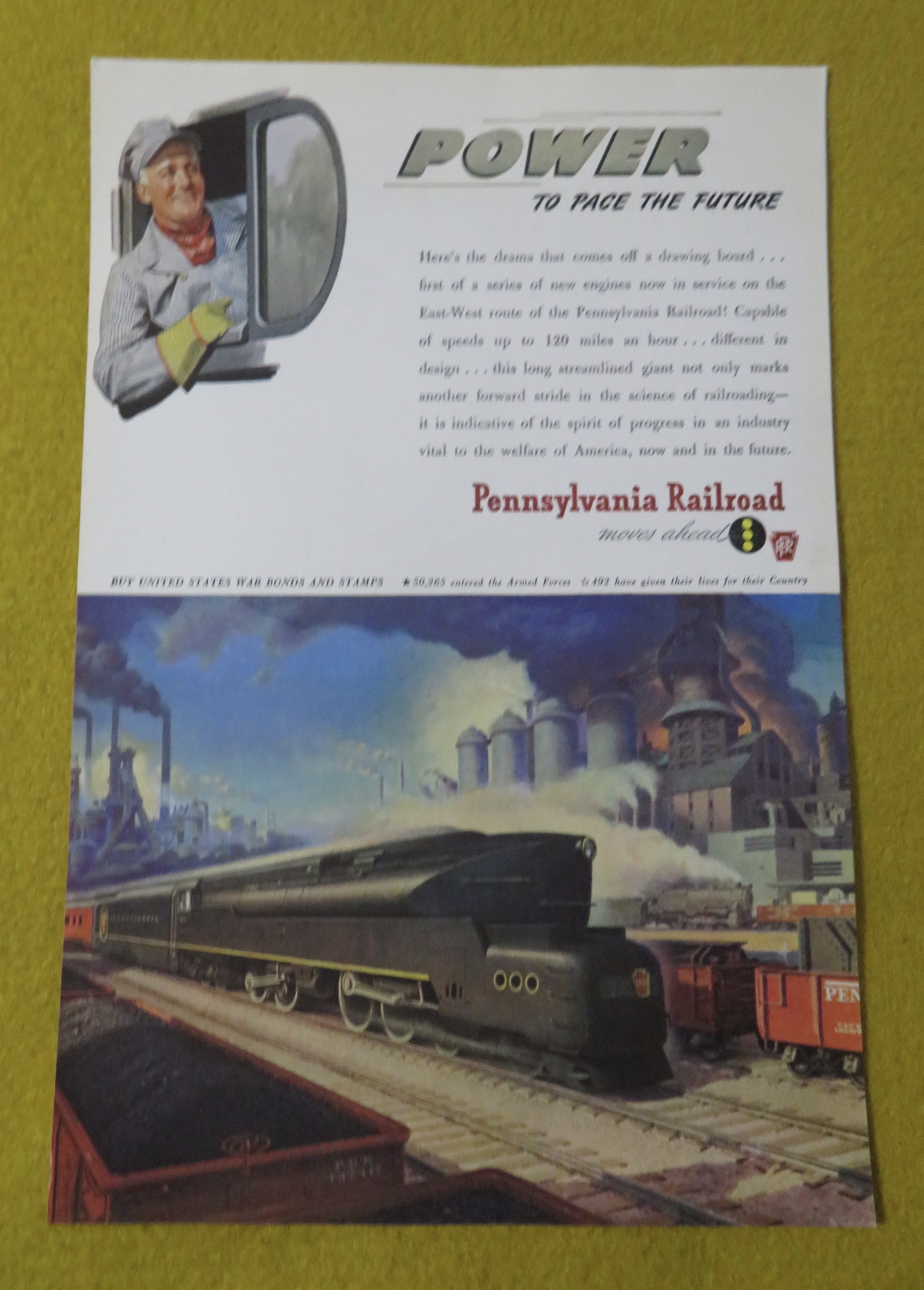 1945 Pennsylvania Railroad with New Engines