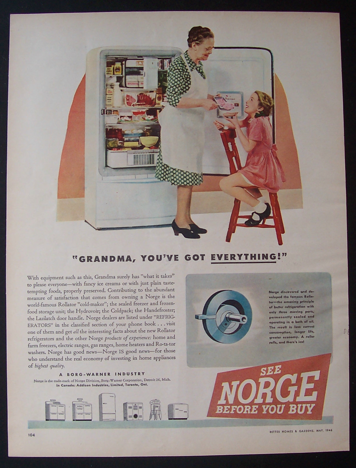1946  Norge  Refrigerator