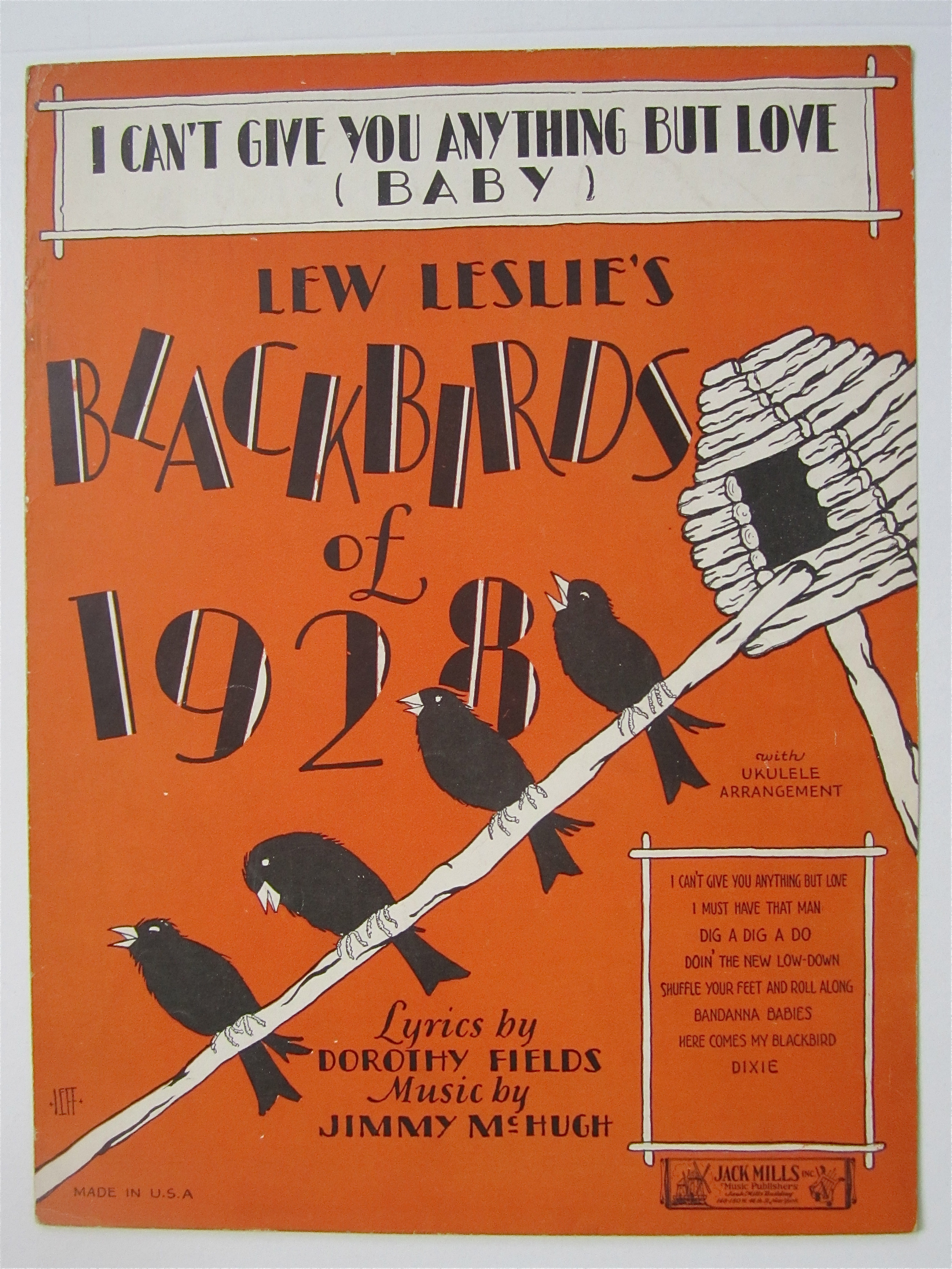 Sheet Music For 1928 I Can't Give You Anything But Love