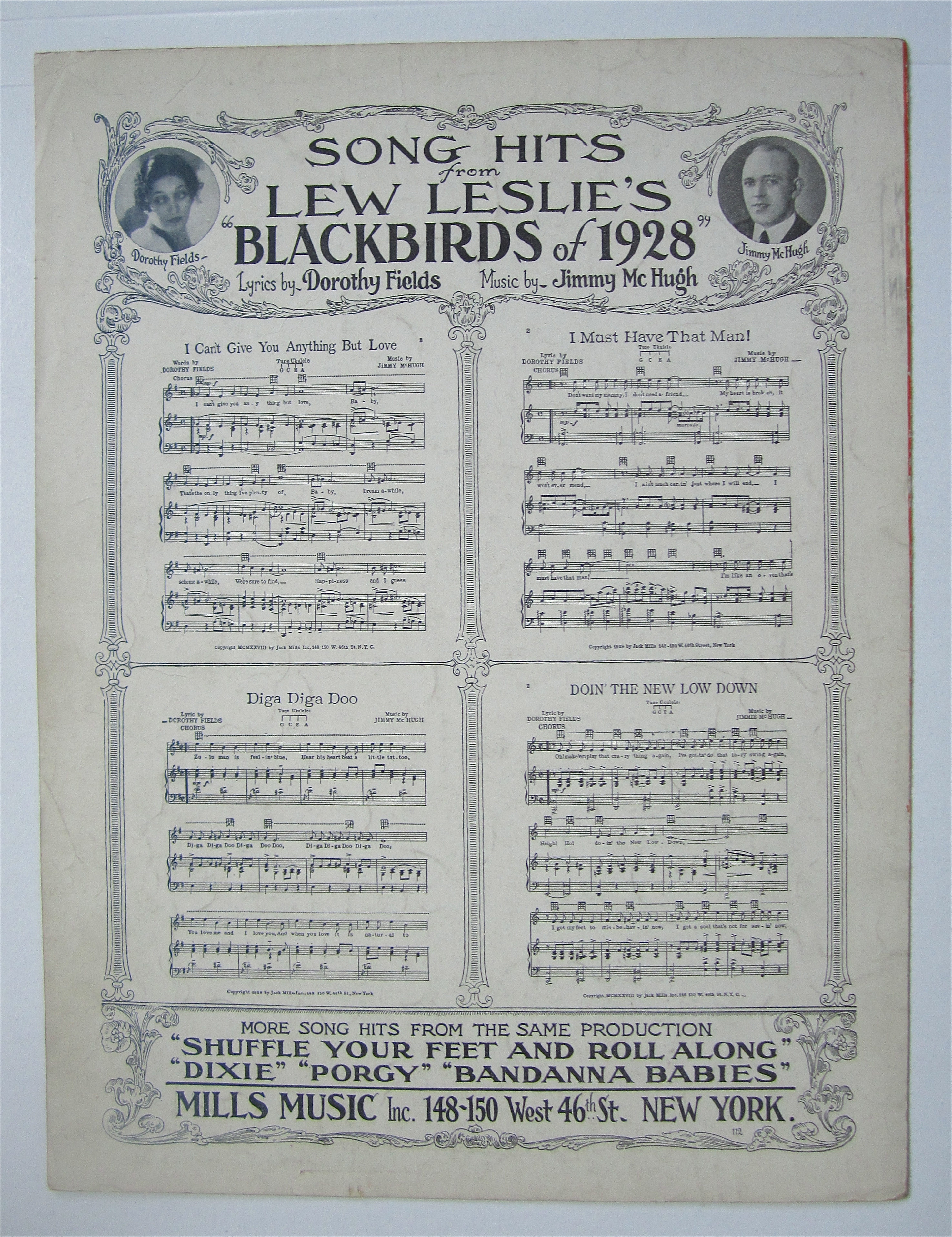 Sheet Music For 1928 I Can't Give You Anything But Love