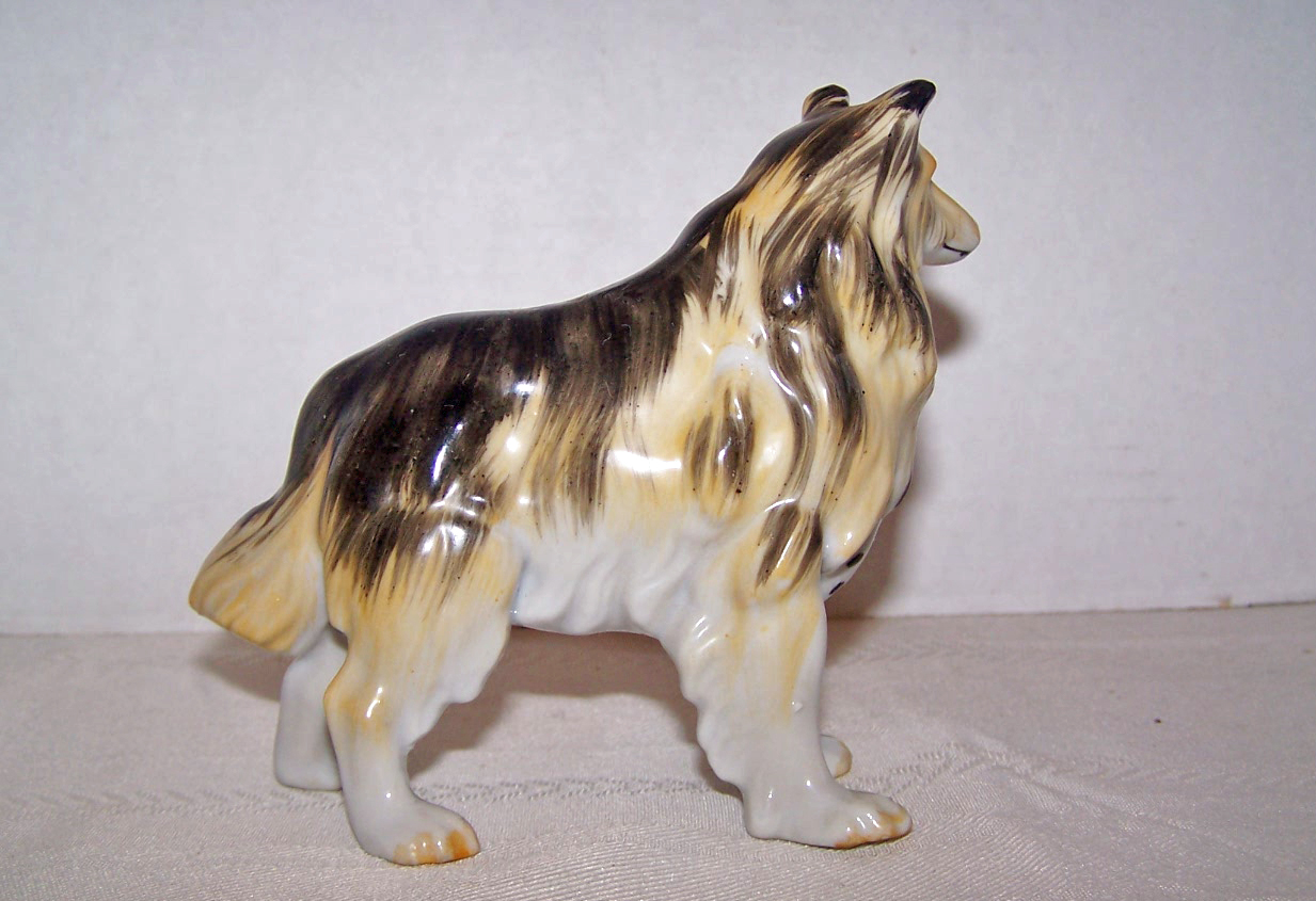 Collie Dog Figurine, Made in Japan