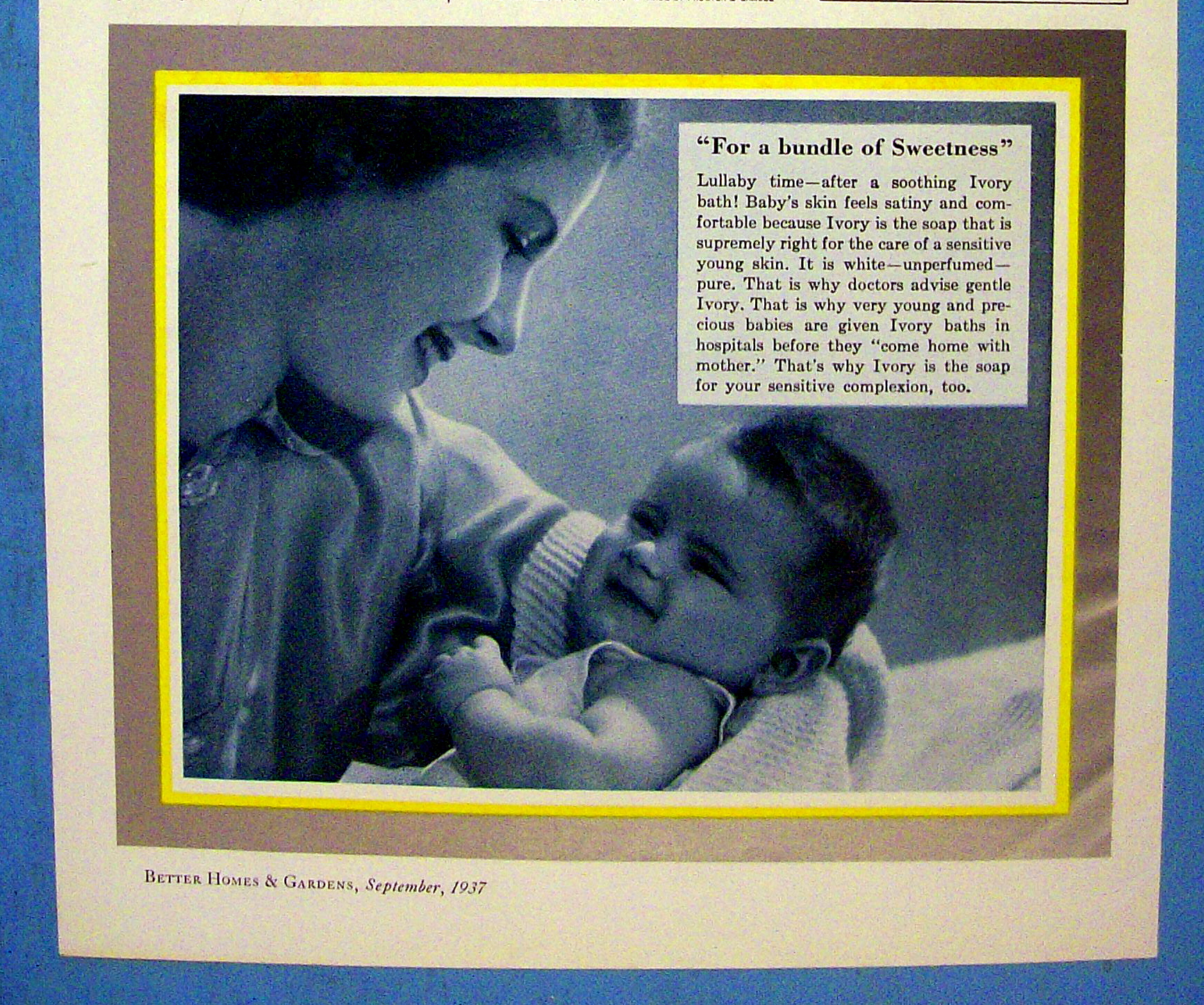 1937 Ivory Soap w/ Mother & Baby