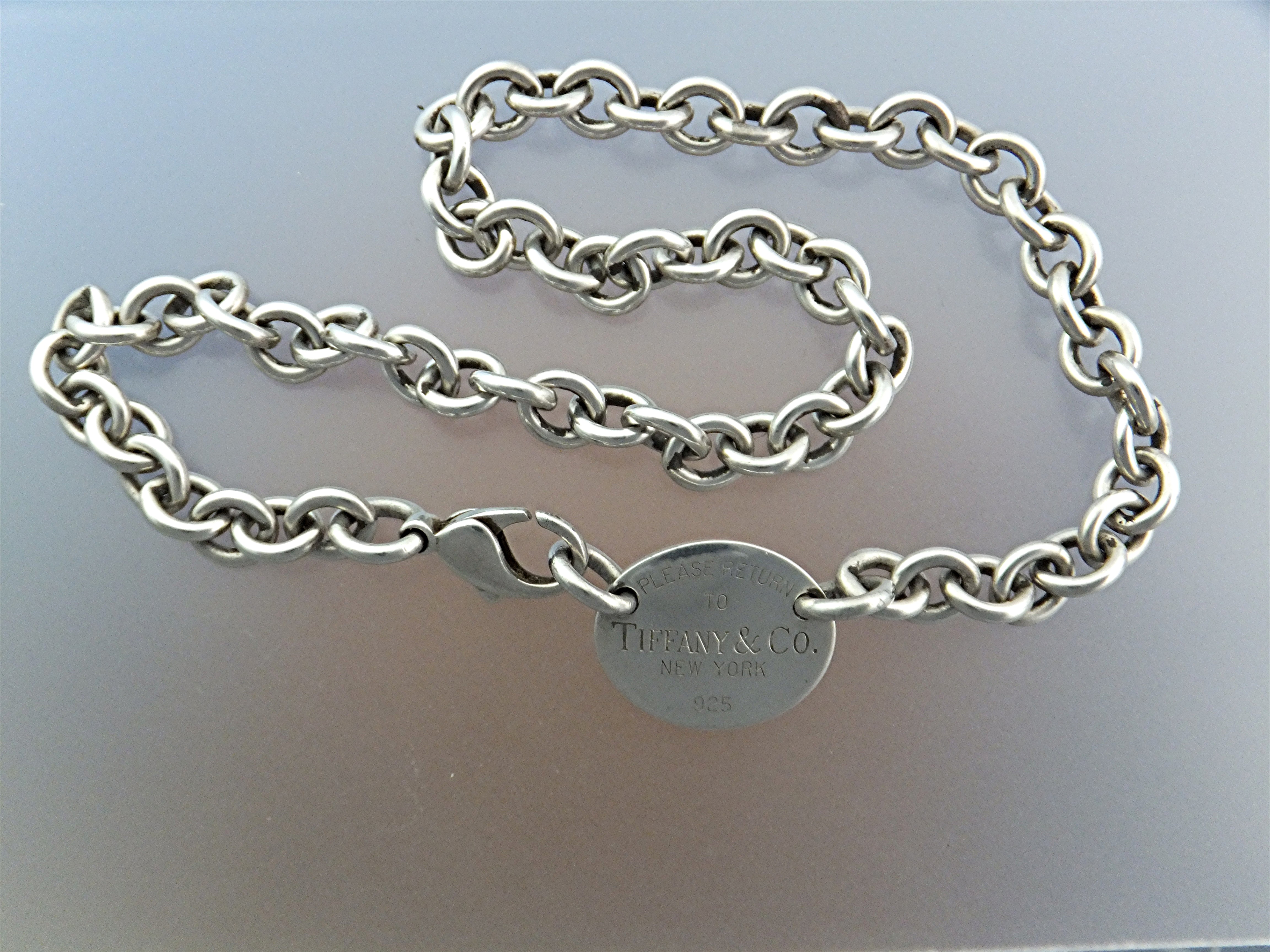 Necklace Tiffany Sterling Silver Chain Lobster Clasp