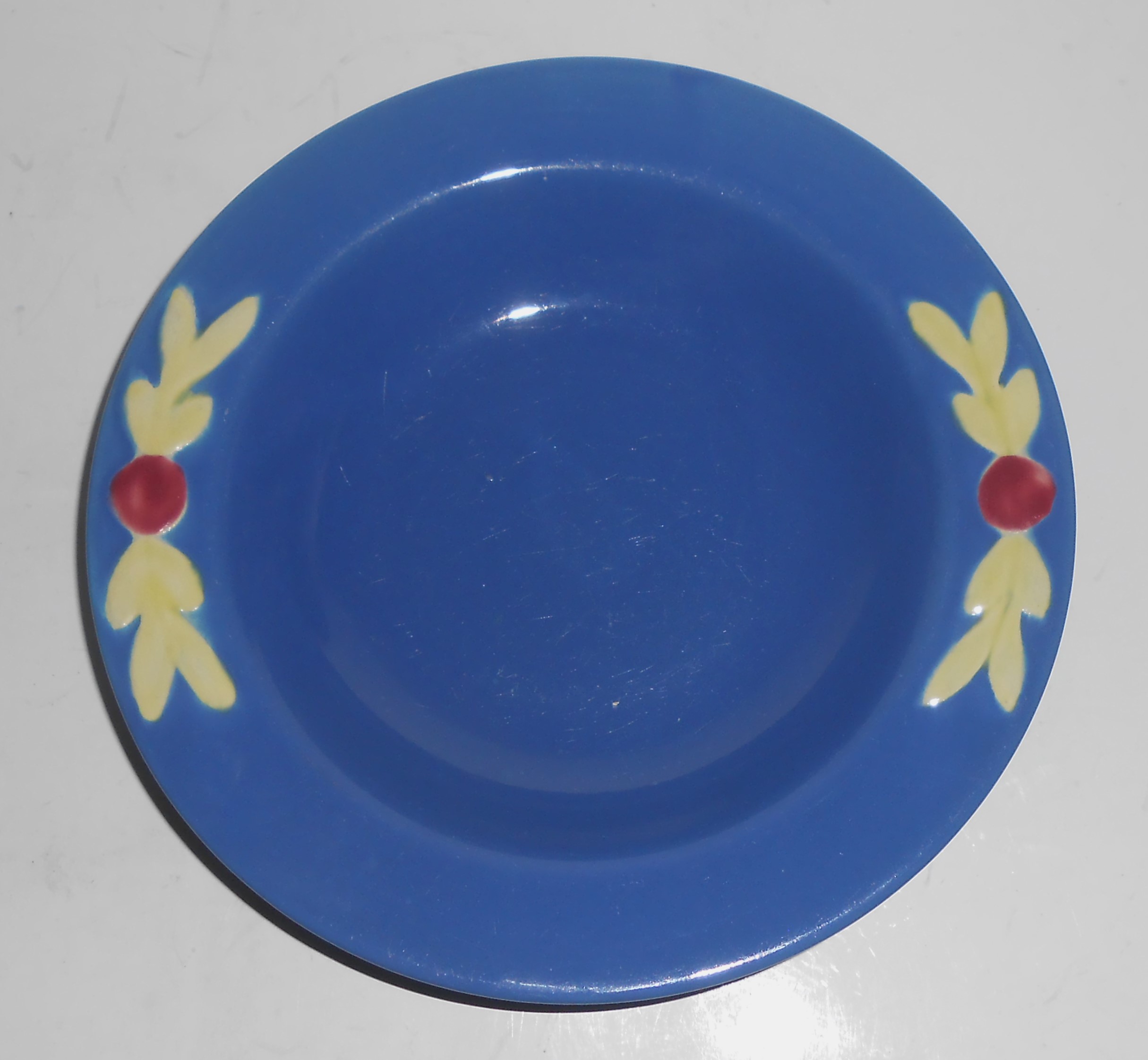 Coors Pottery Rosebud Blue Rimmed Soup Bowl #2