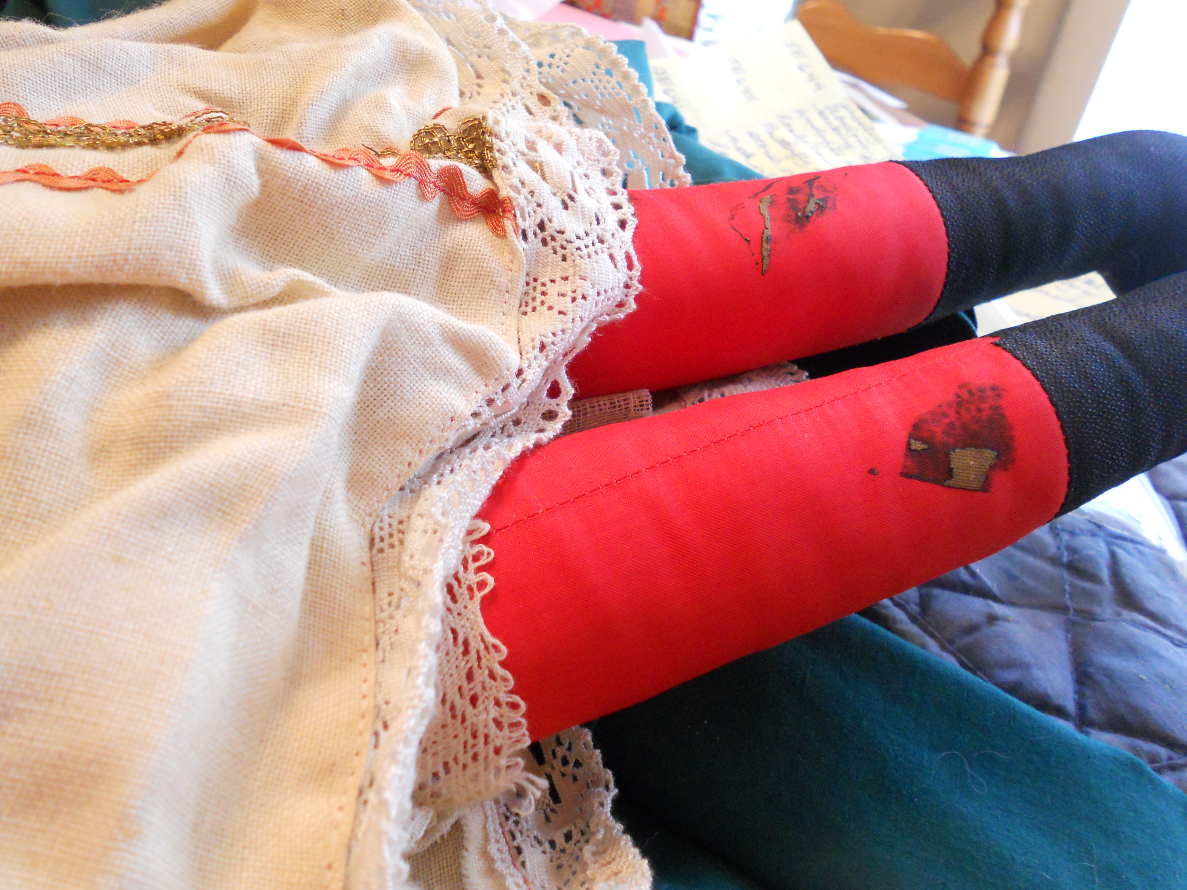 European Doll Celluloid Face Cloth Body 18 in