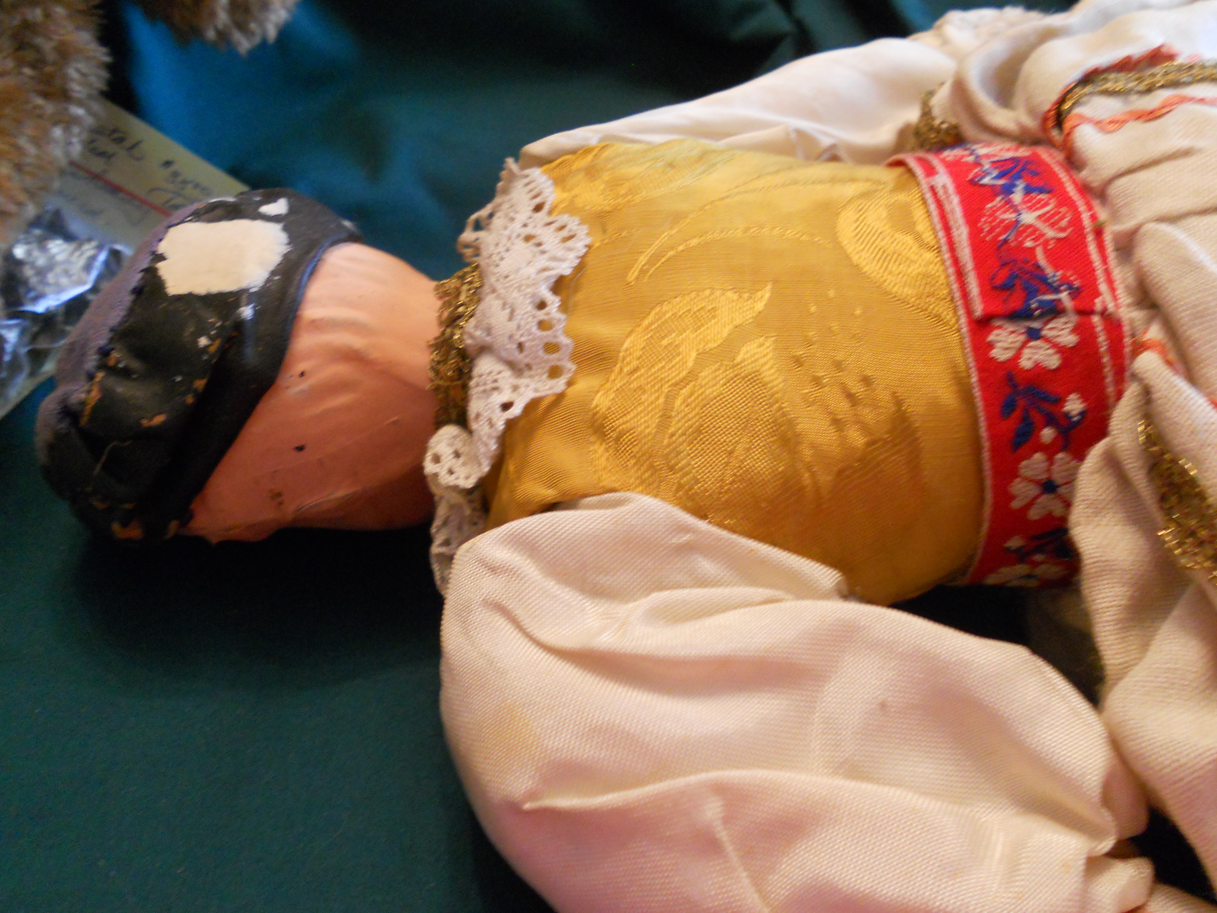 European Doll Celluloid Face Cloth Body 18 in