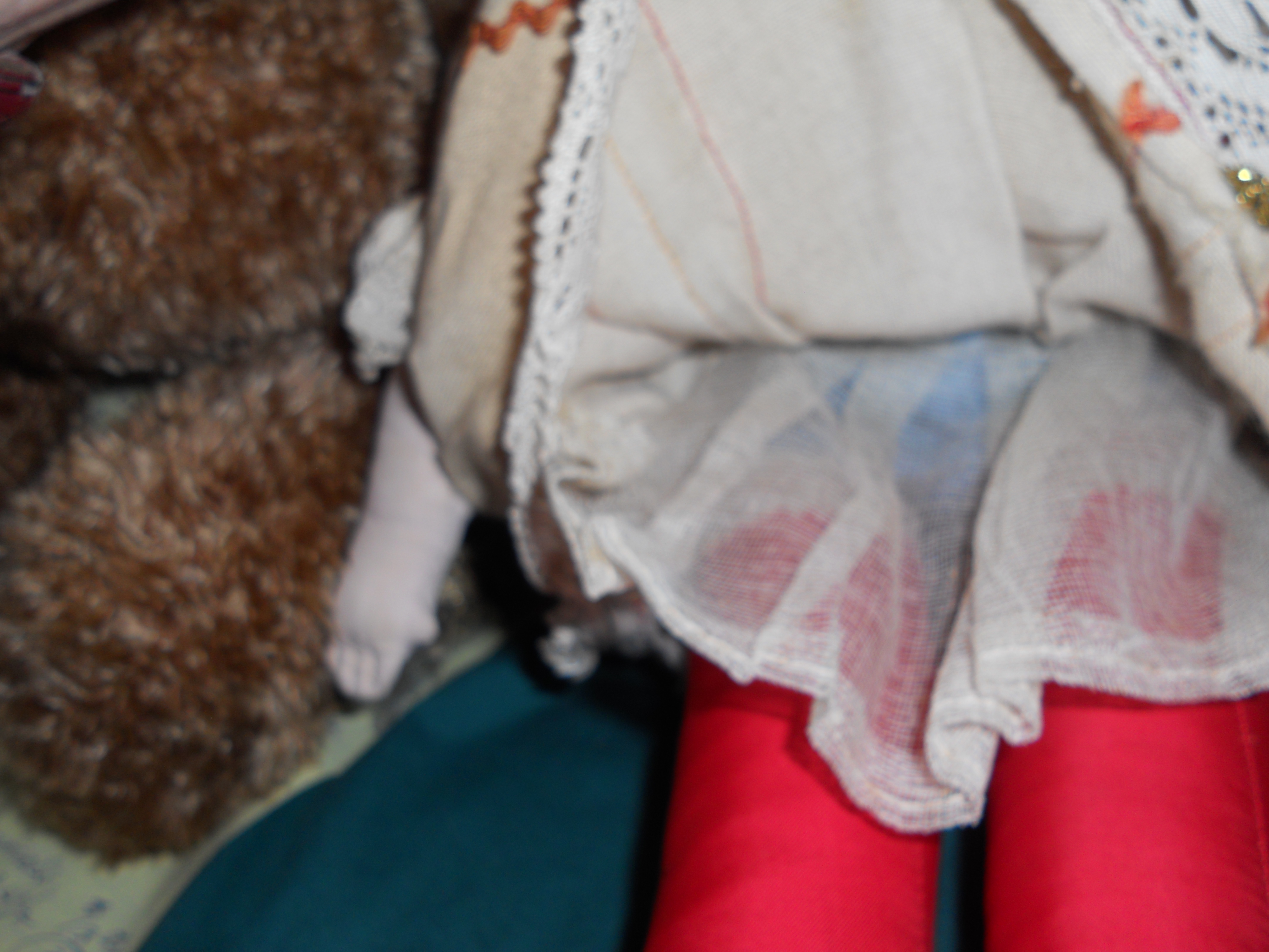 European Doll Celluloid Face Cloth Body 18 in