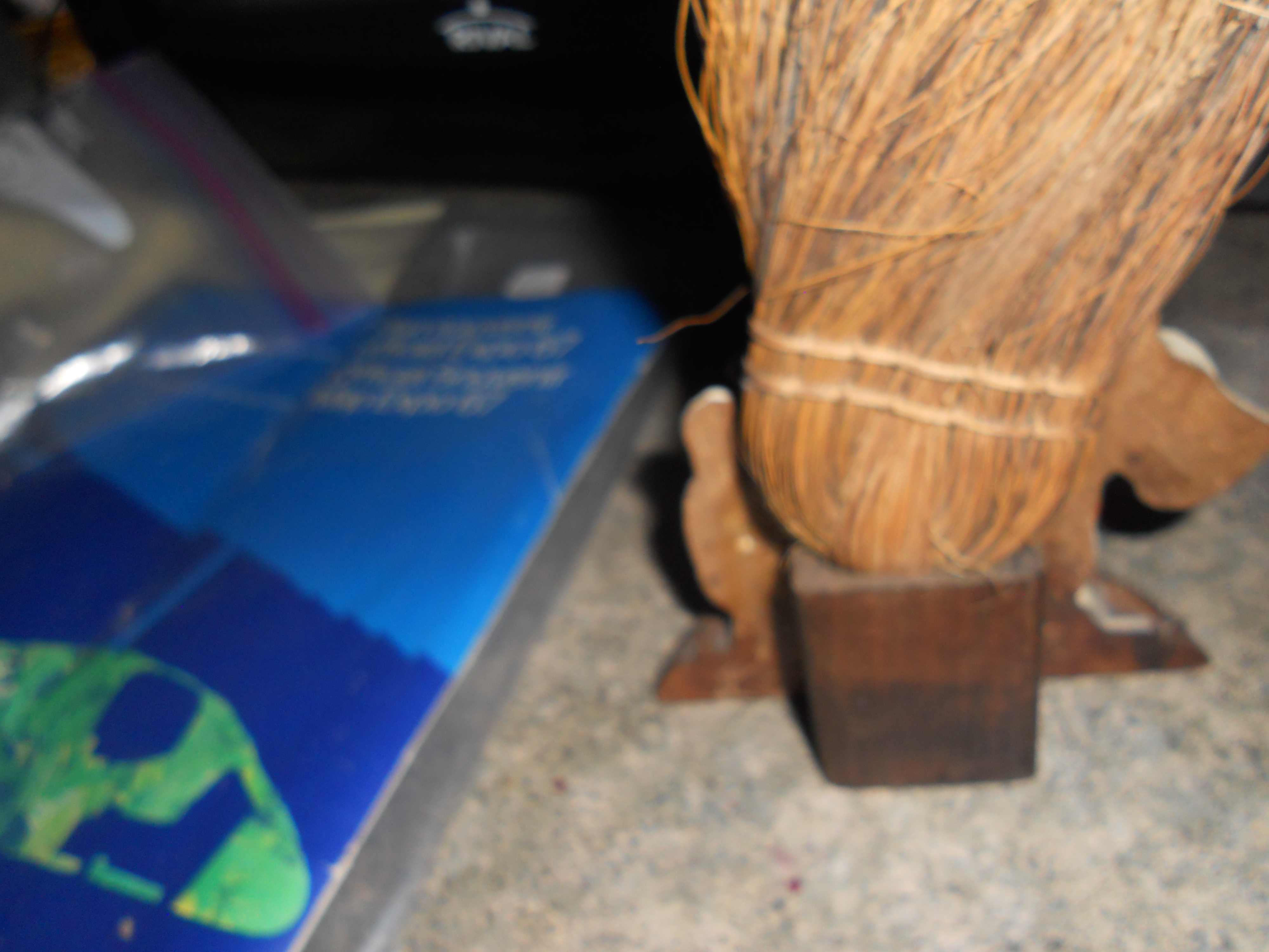 Scottie Dog whisk broom Brush Holder Wood