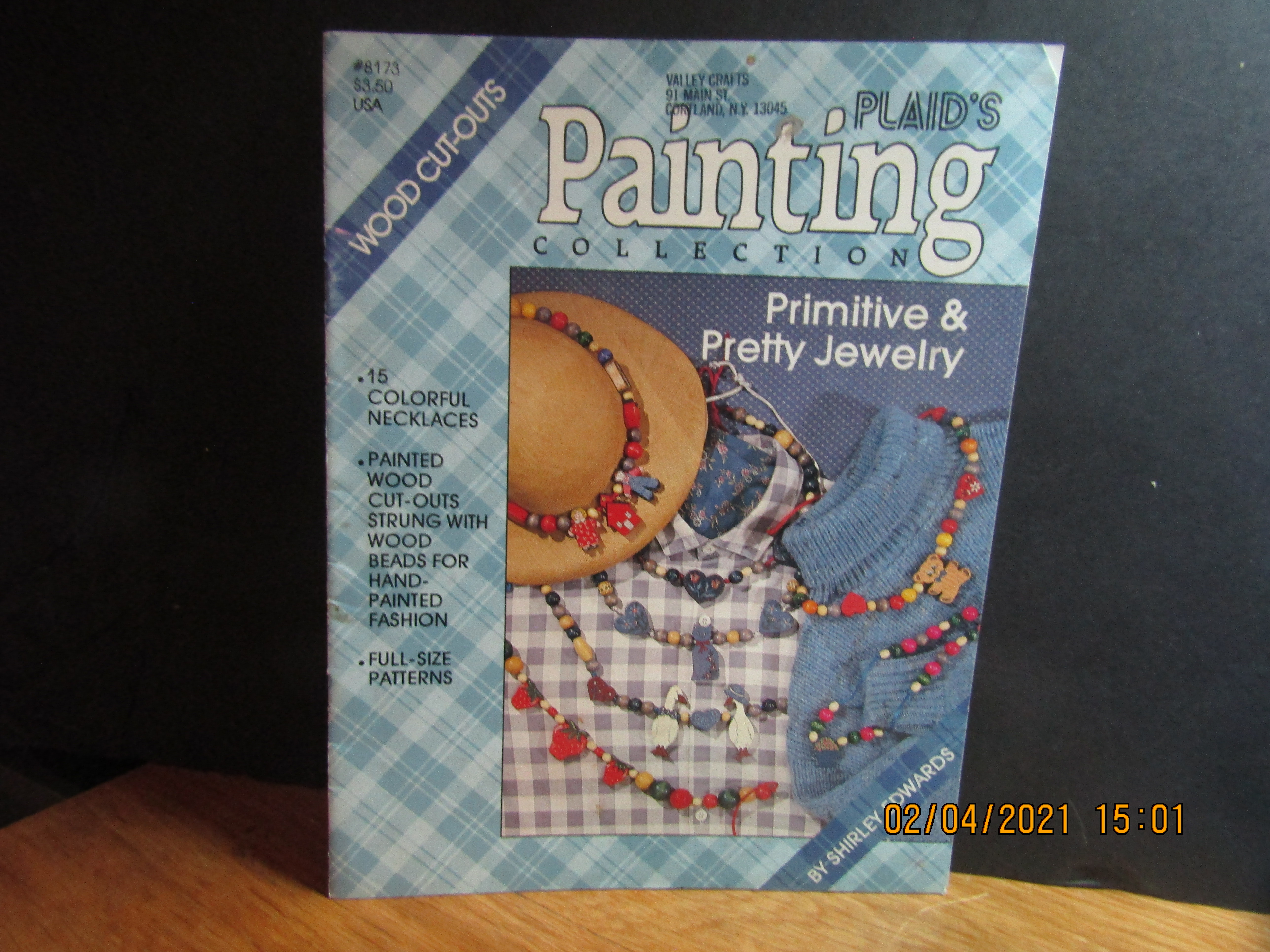 Plaid Painting Collection Primitive/Pretty Jewelry#8173