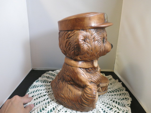 Vintage Bear with Drum and Cap Treasure Craft Cookie Jar