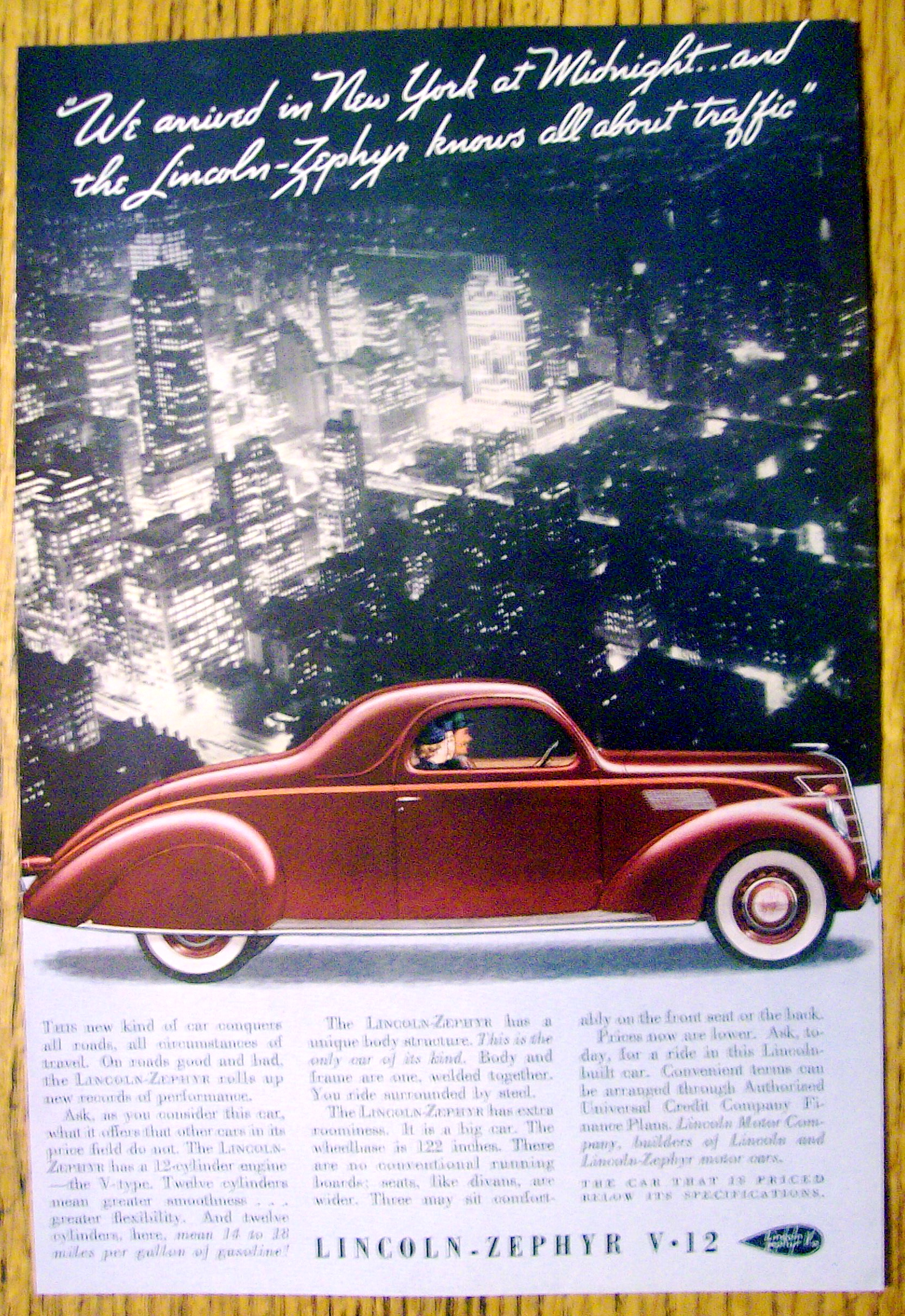 1937 Lincoln Zephyr V-12