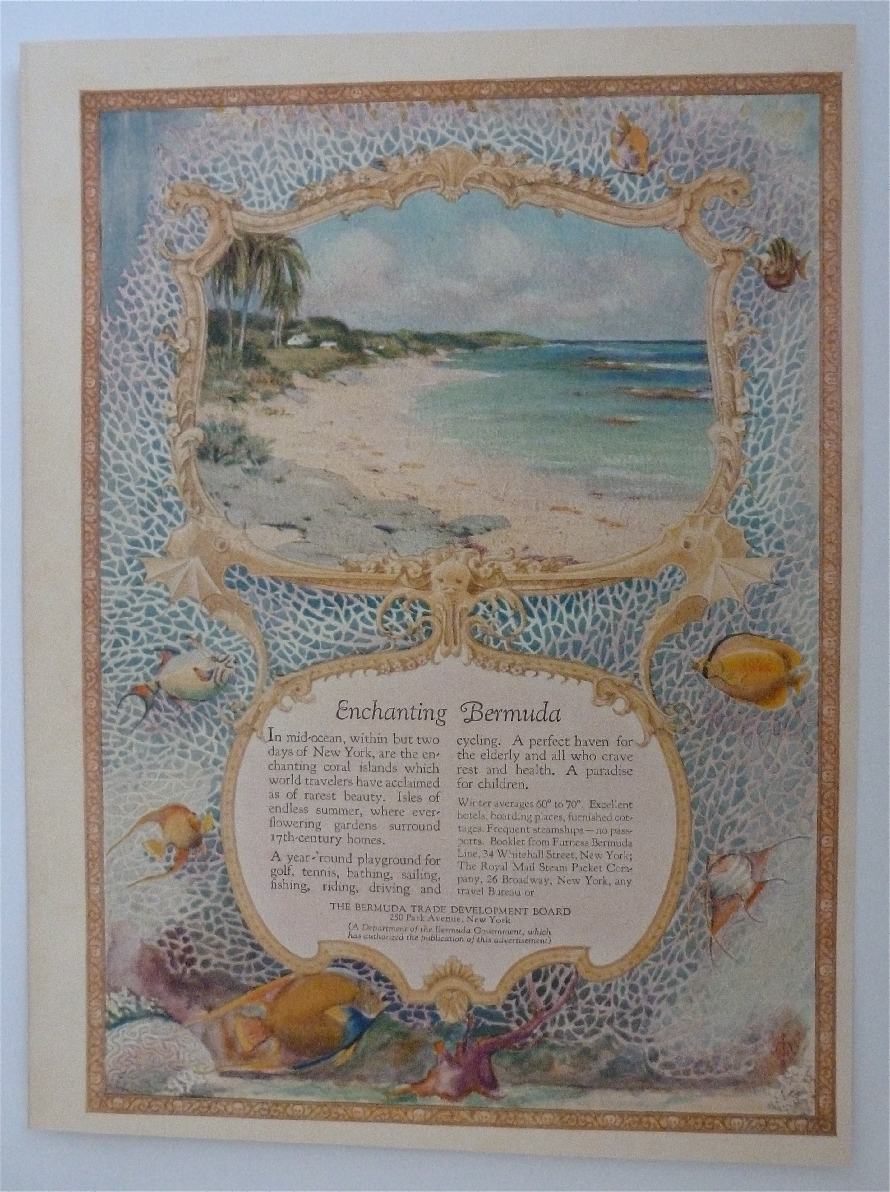 1926 Enchanting Bermuda with A Lovely Seashore
