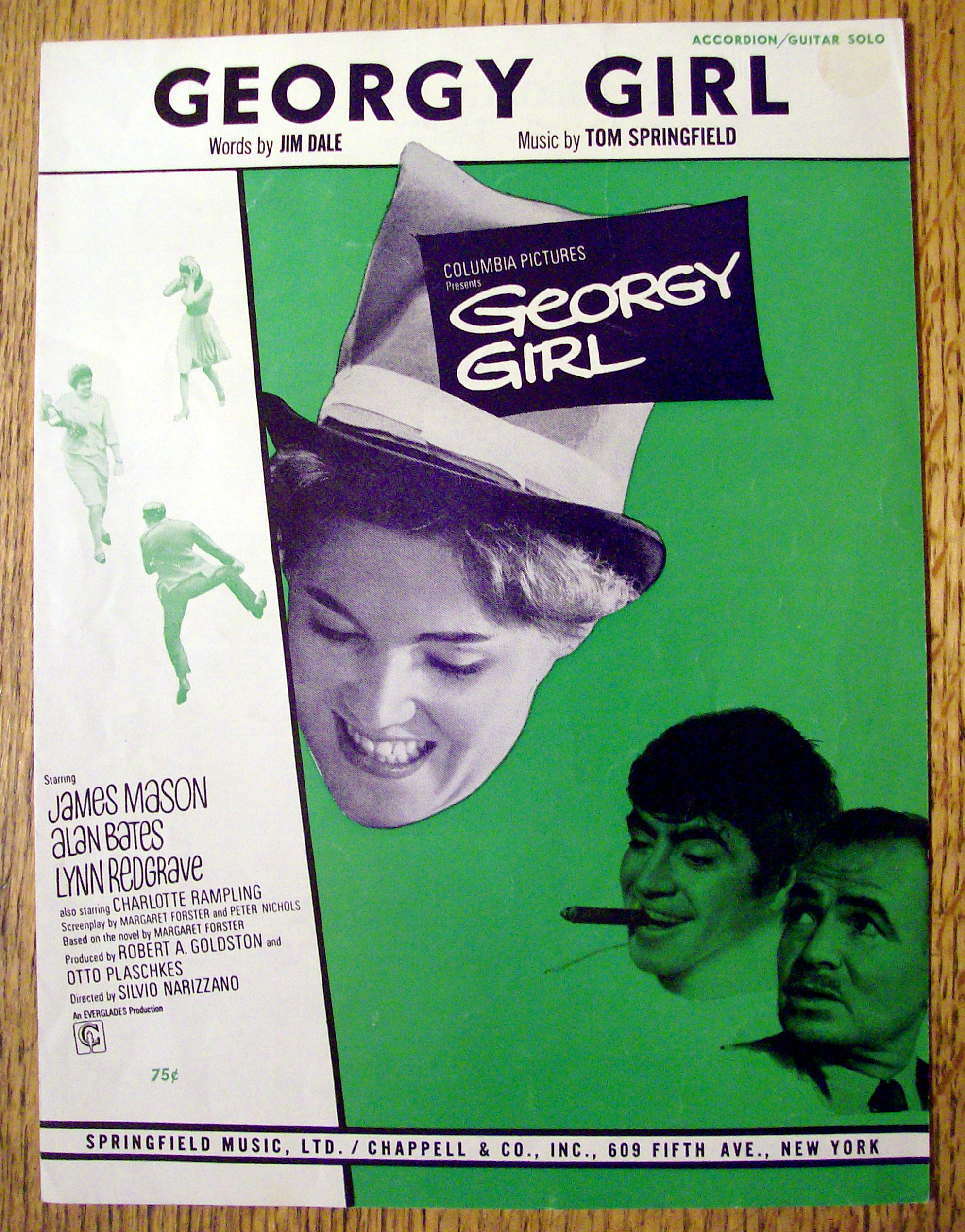Sheet Music For 1967 Georgy Girl