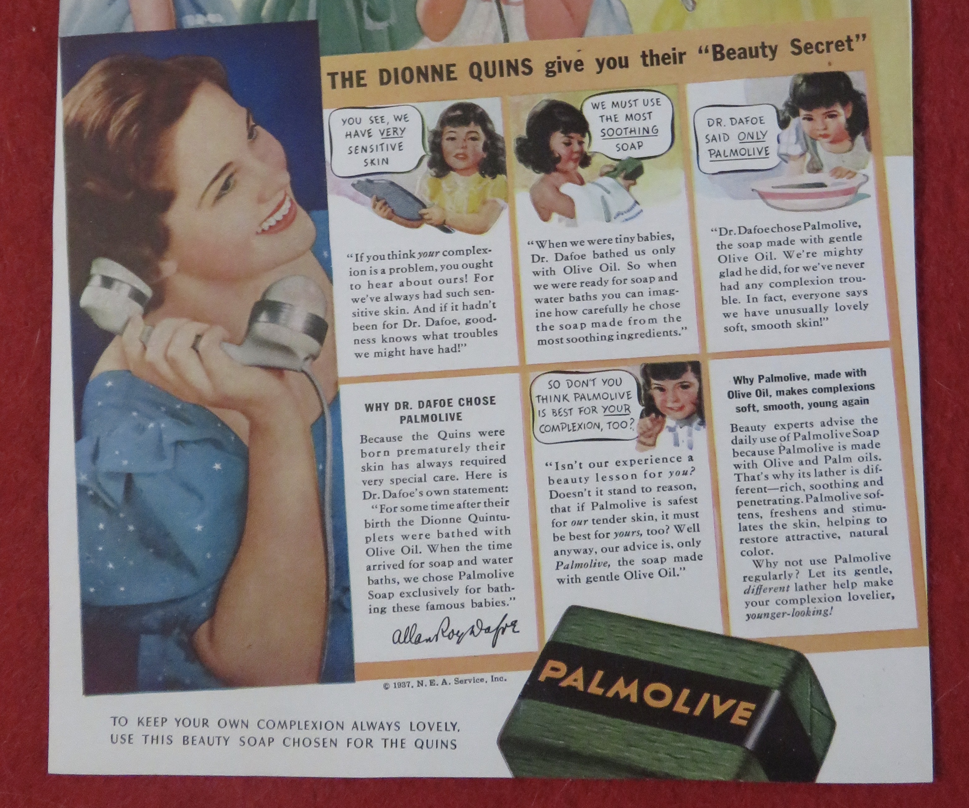 1937 Palmolive Soap with the Dionne Quints
