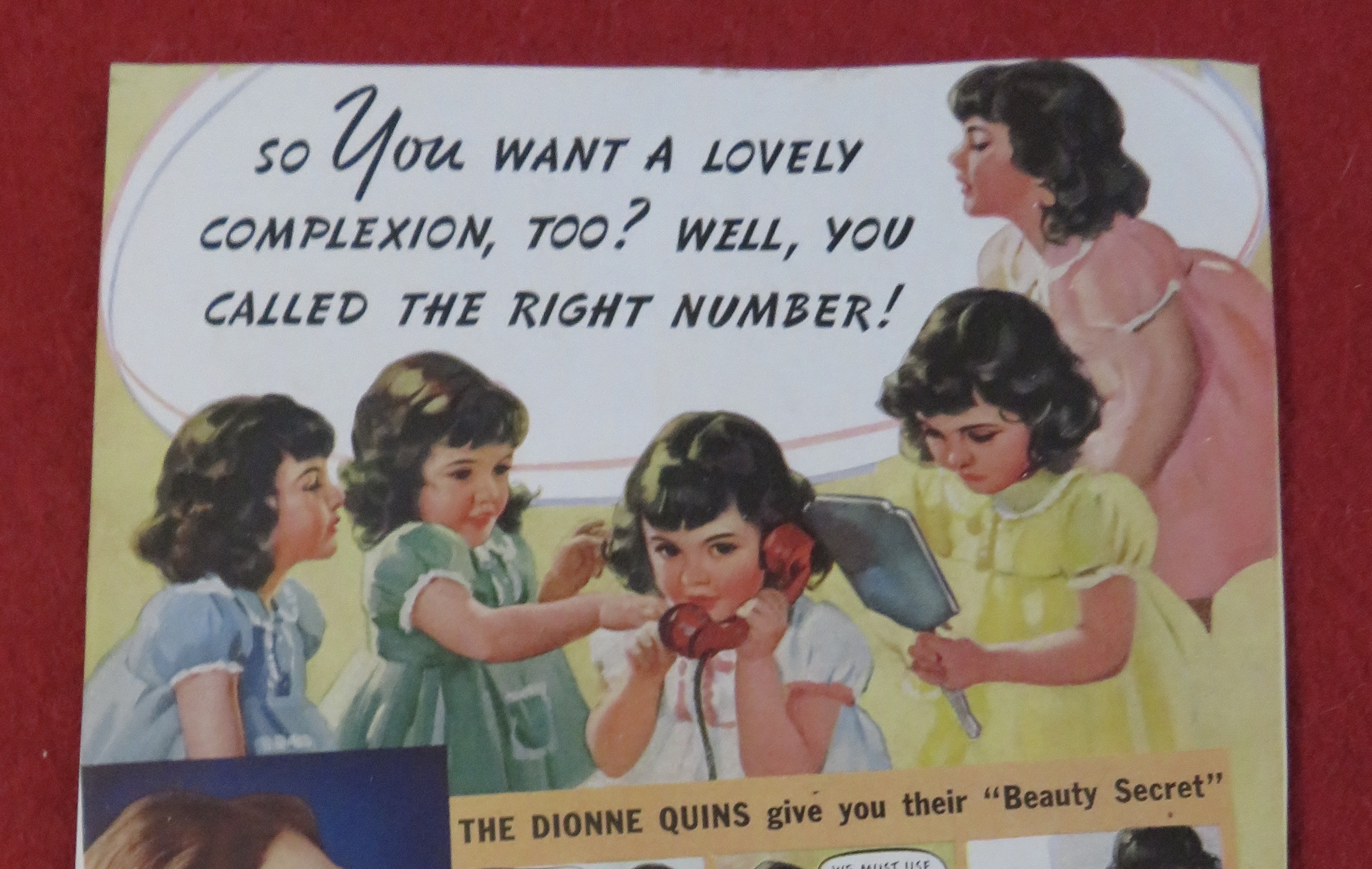 1937 Palmolive Soap with the Dionne Quints