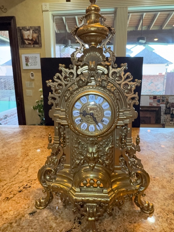 Imperial Franz Hermon brass mantle clock
