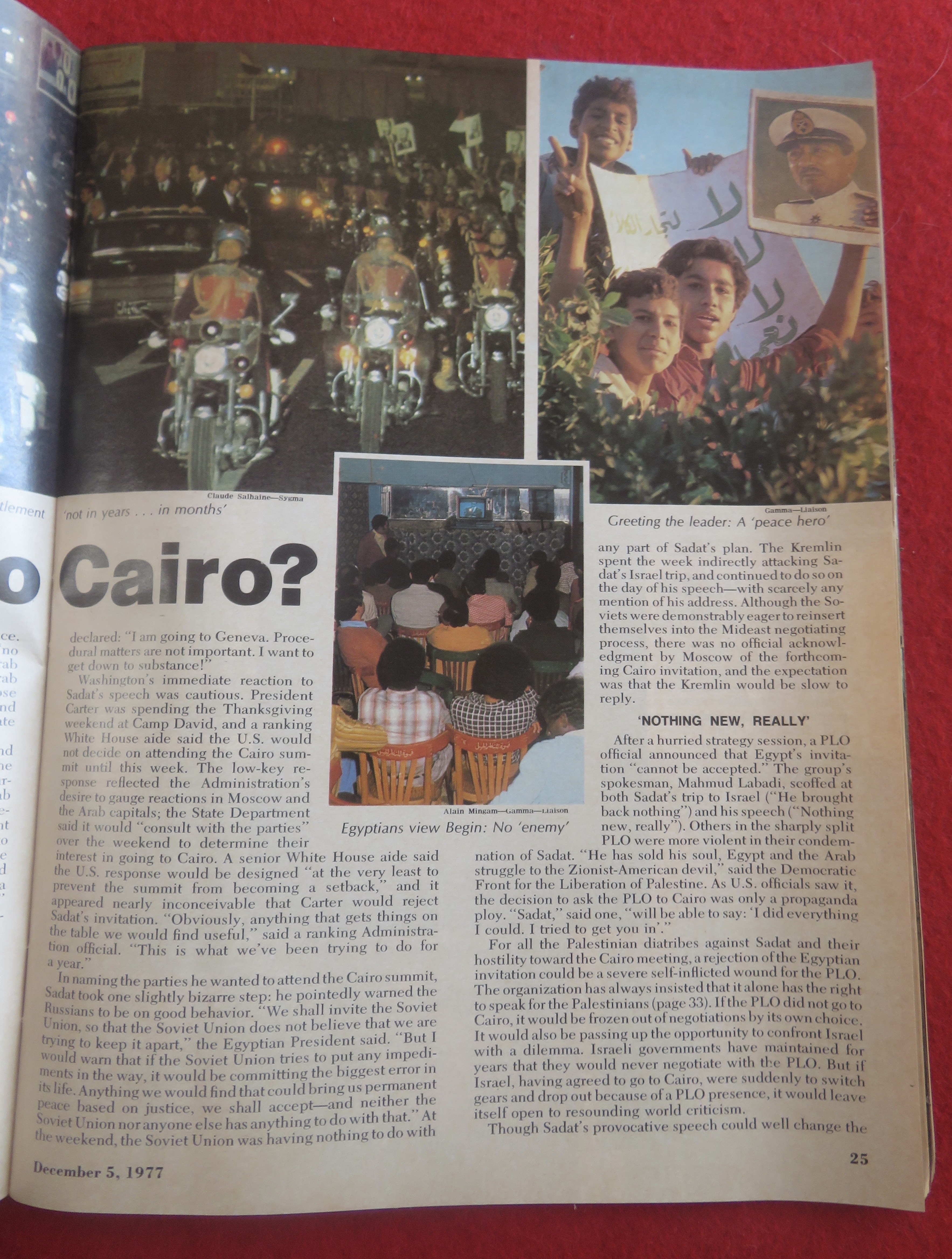 Newsweek Magazine December 5, 1977 The Mideast