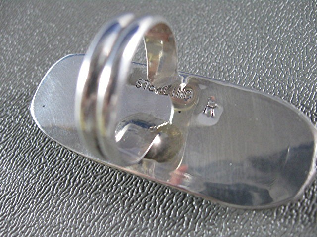 ROBERT LEEKITY  Green Turquoise Stedrling Silver Ring
