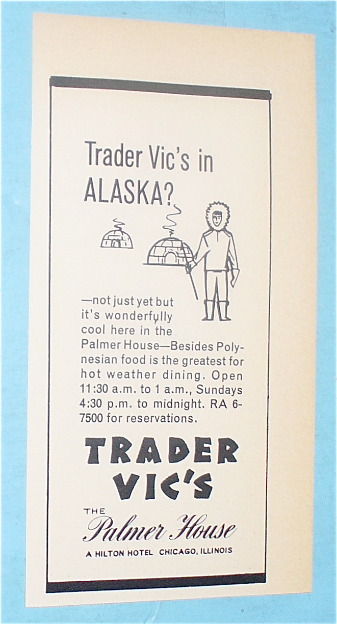 1966 Trader Vic's With Eskimo & Igloo