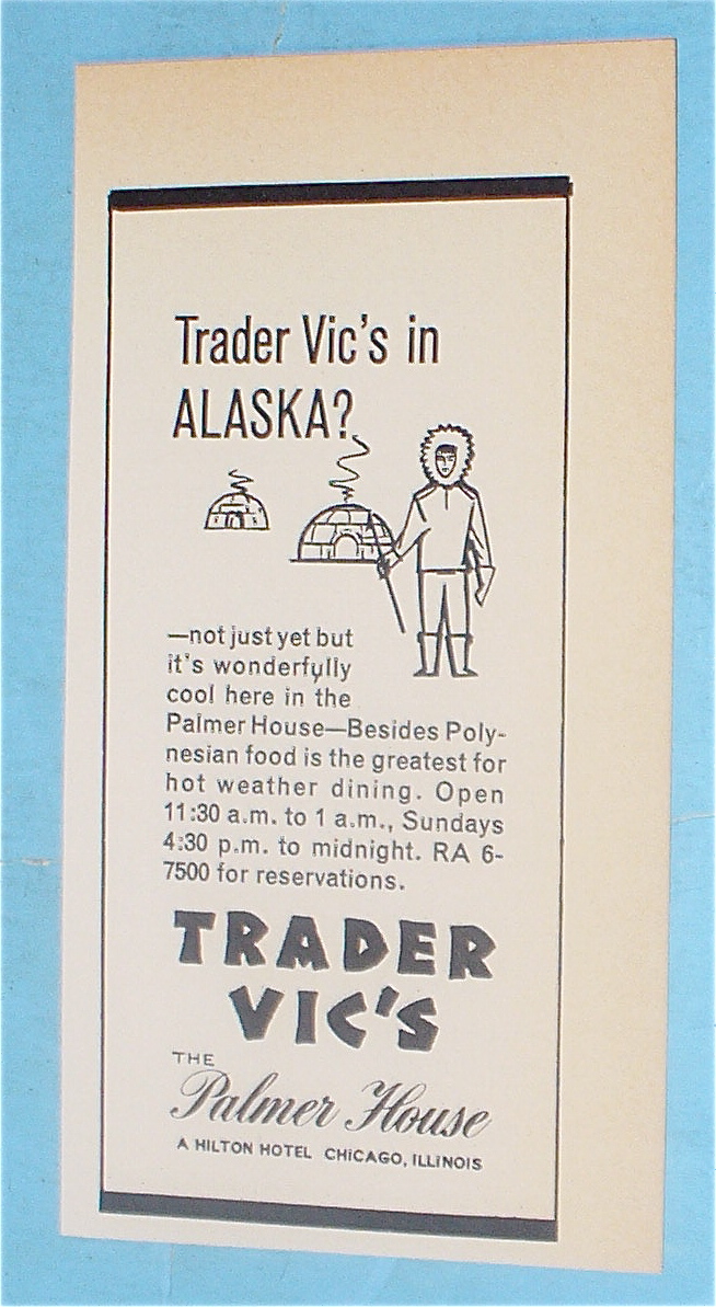 1966 Trader Vic's With Eskimo & Igloo