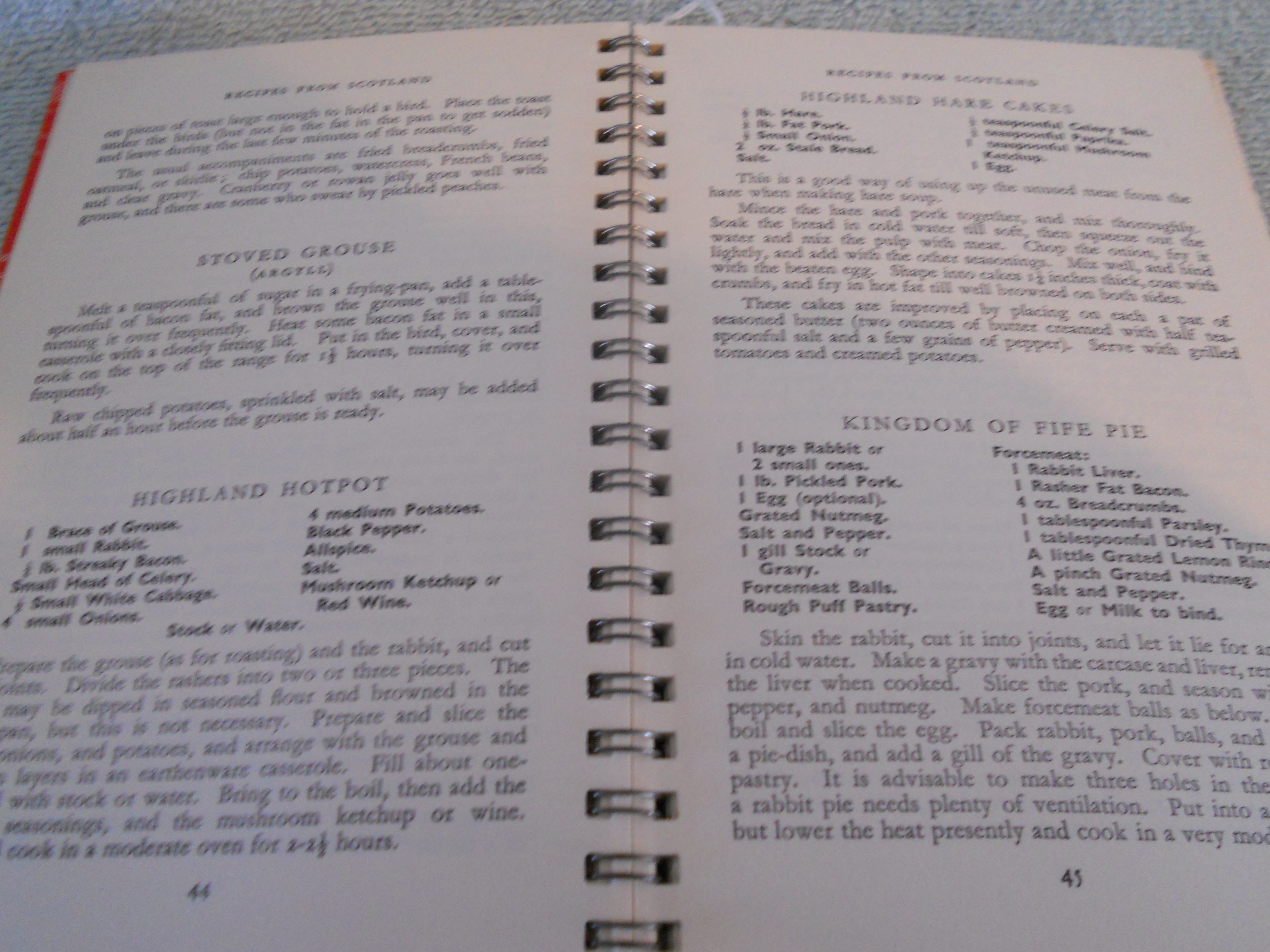 Recipes From Scotland Cookbook 1960 F McNeill