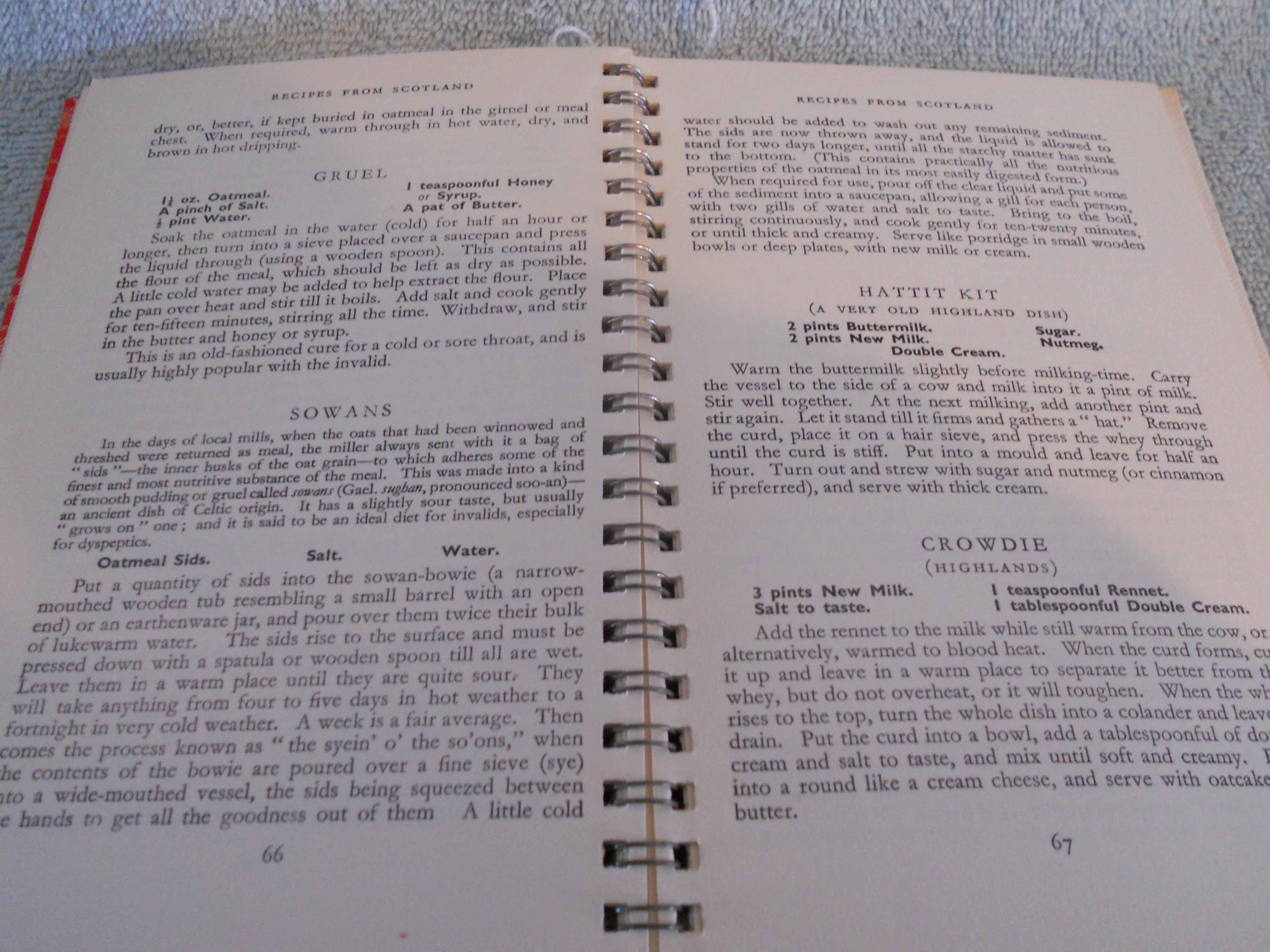 Recipes From Scotland Cookbook 1960 F McNeill