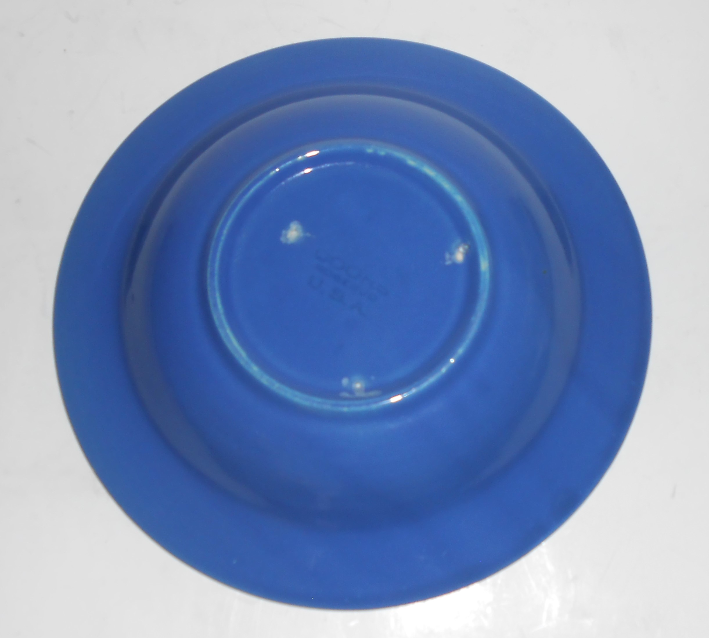 Coors Pottery Rosebud Blue Rimmed Soup Bowl