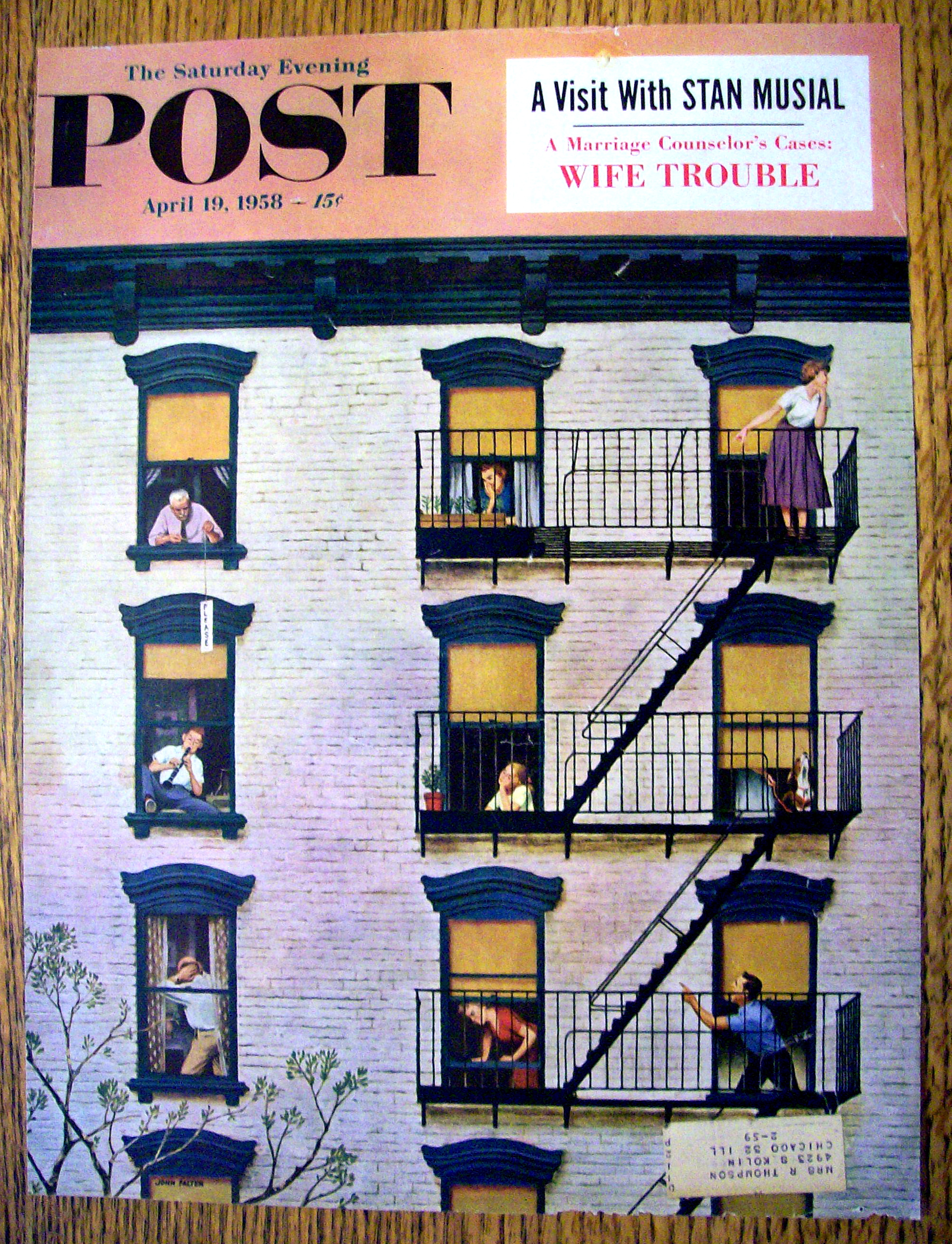 1958 Saturday Evening Post Cover (Only) By J. Falter
