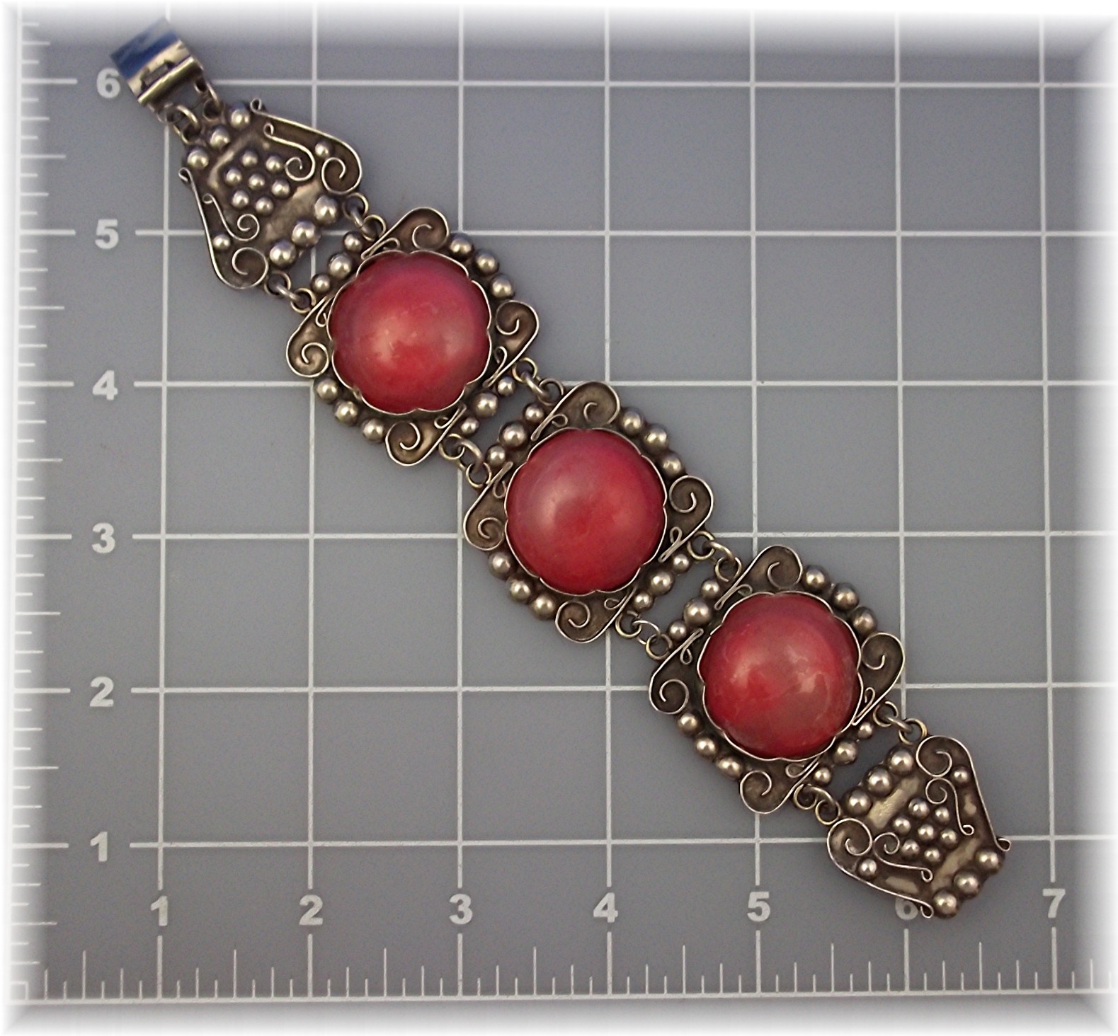 Bracelet Silver Rose Quartz Mexico