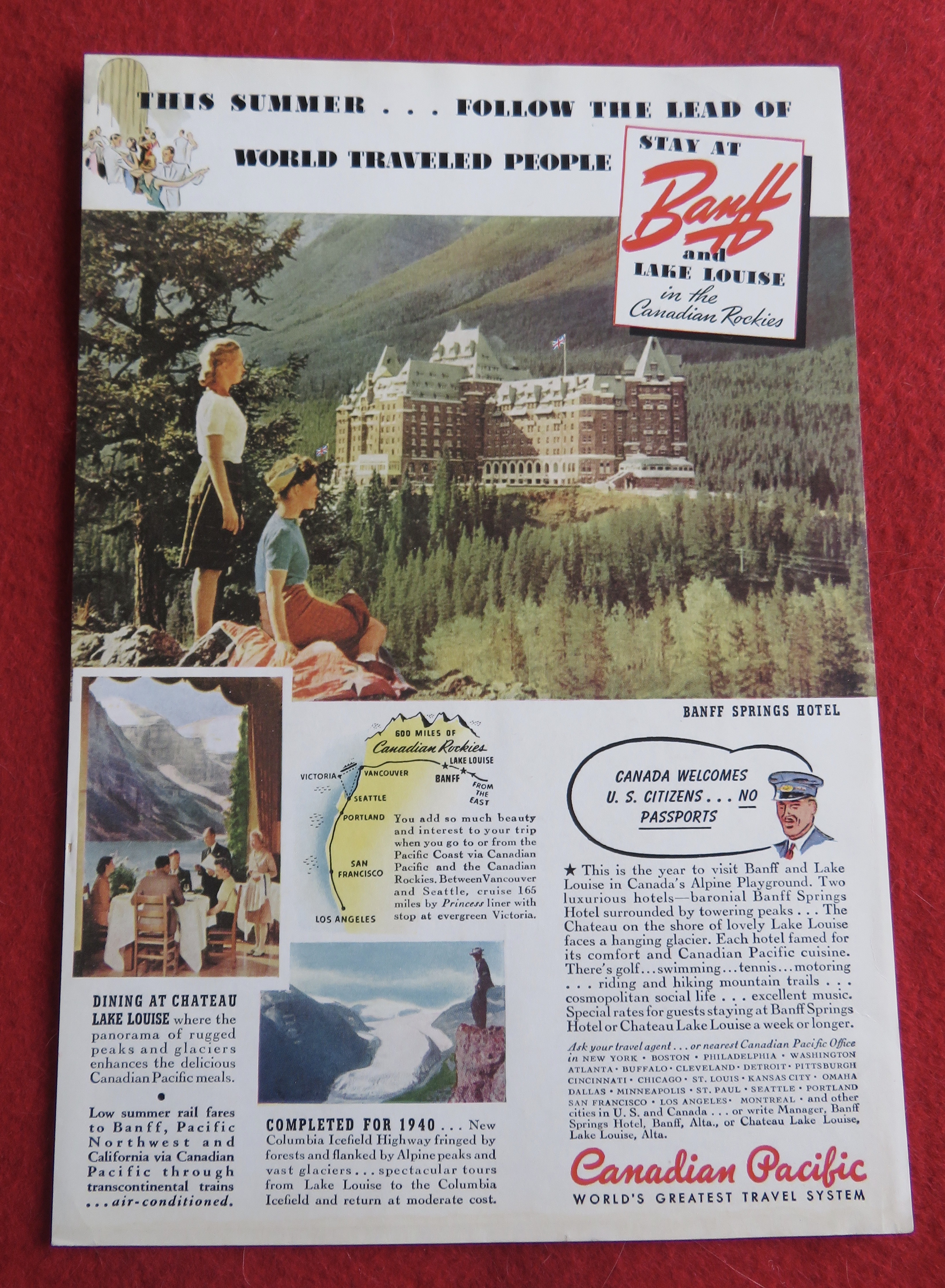 1940 Canadian Pacific with Banff & Lake Louise