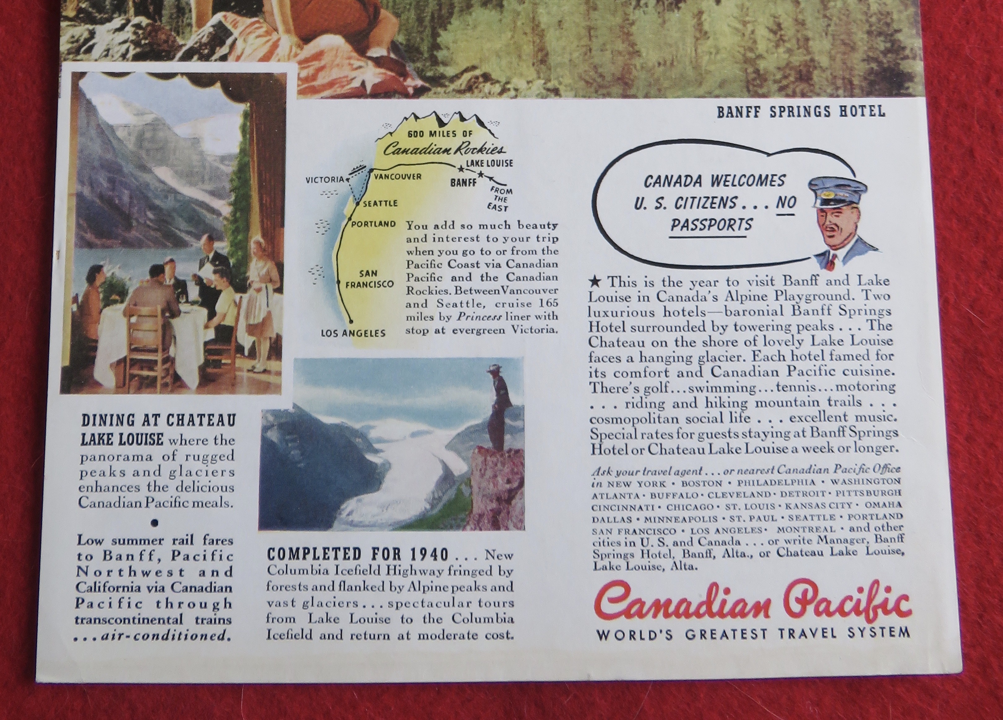 1940 Canadian Pacific with Banff & Lake Louise