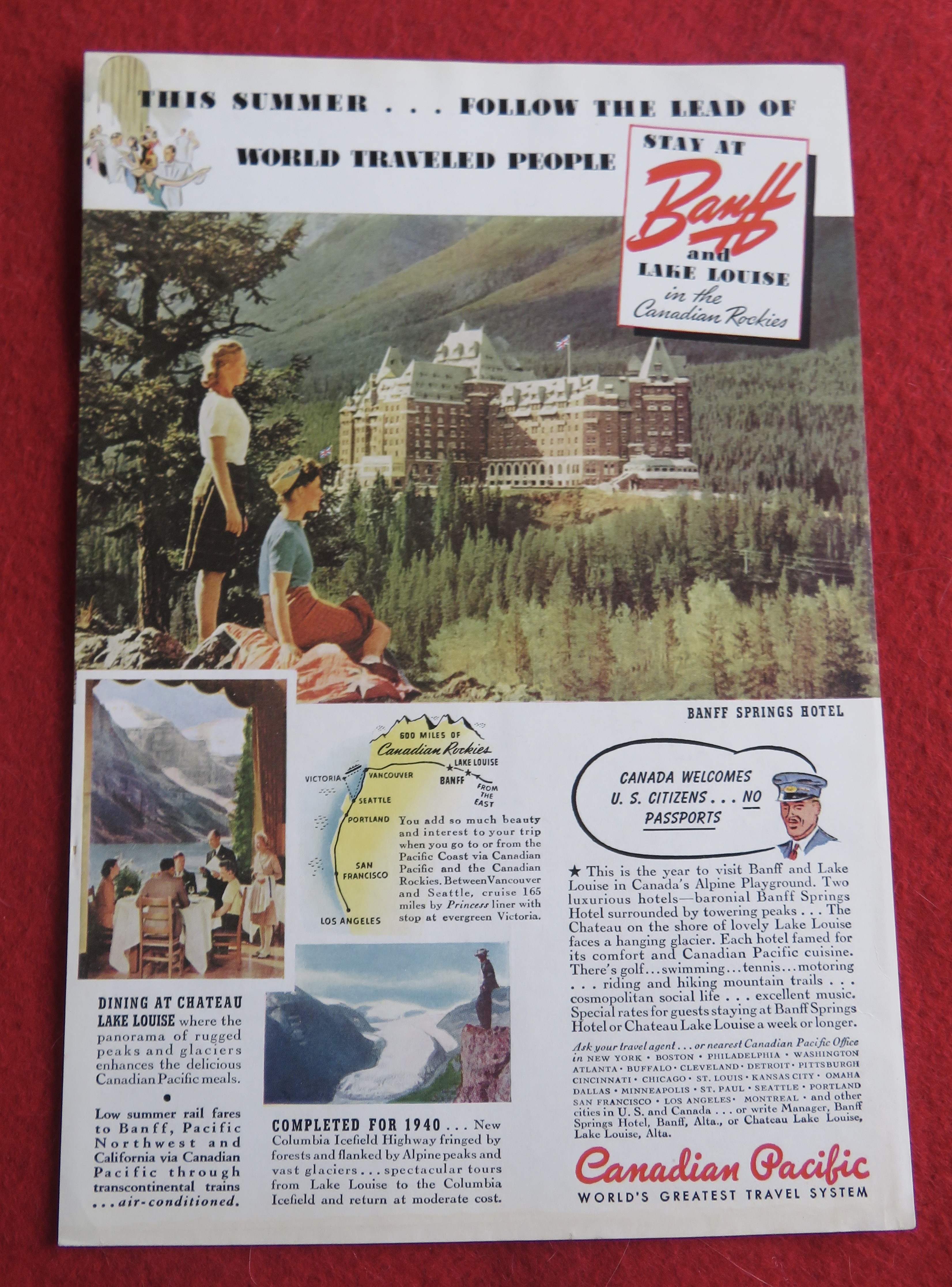 1940 Canadian Pacific with Banff & Lake Louise