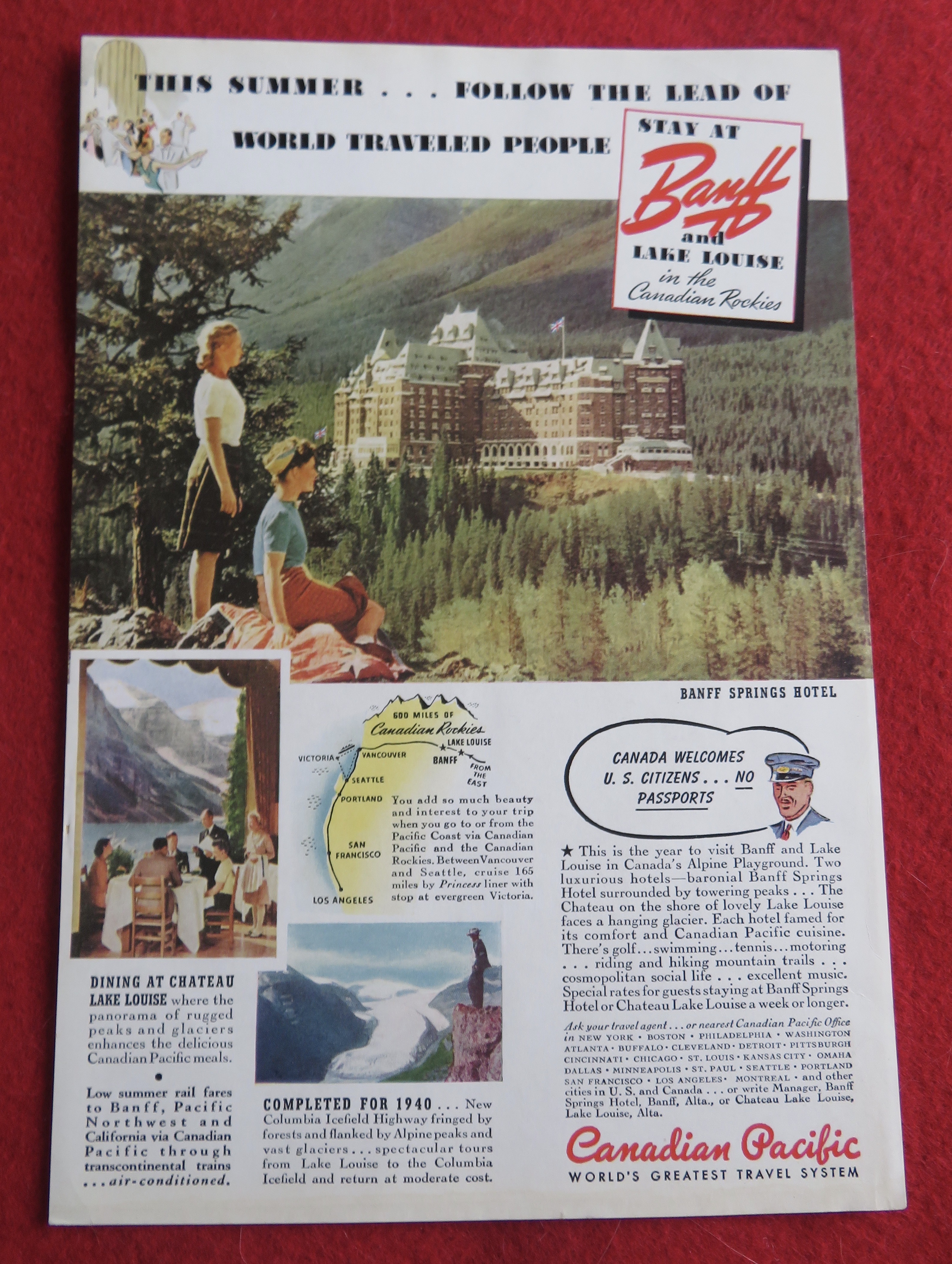 1940 Canadian Pacific with Banff & Lake Louise
