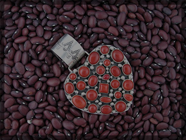 Rocki Gorman  Sterling Silver Coral Heart Pendant