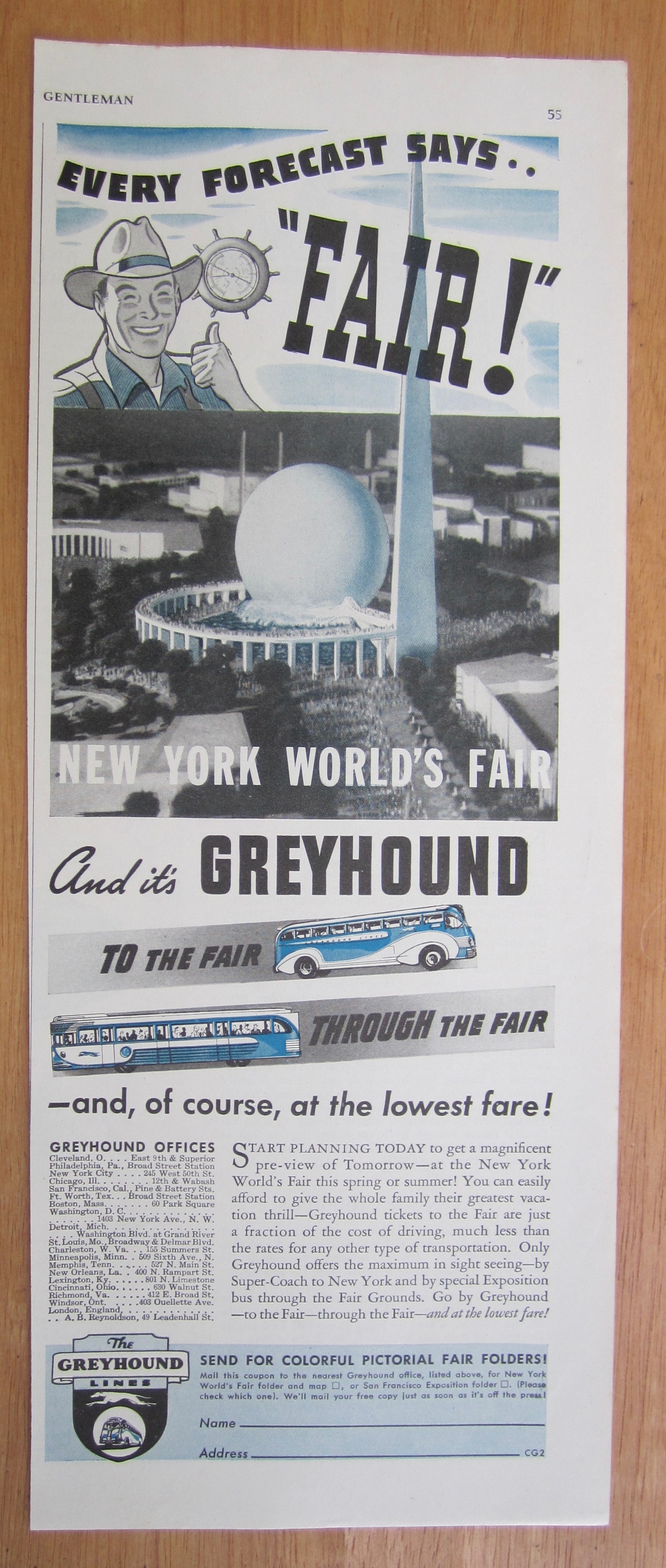 1939 Greyhound with New York World's Fair