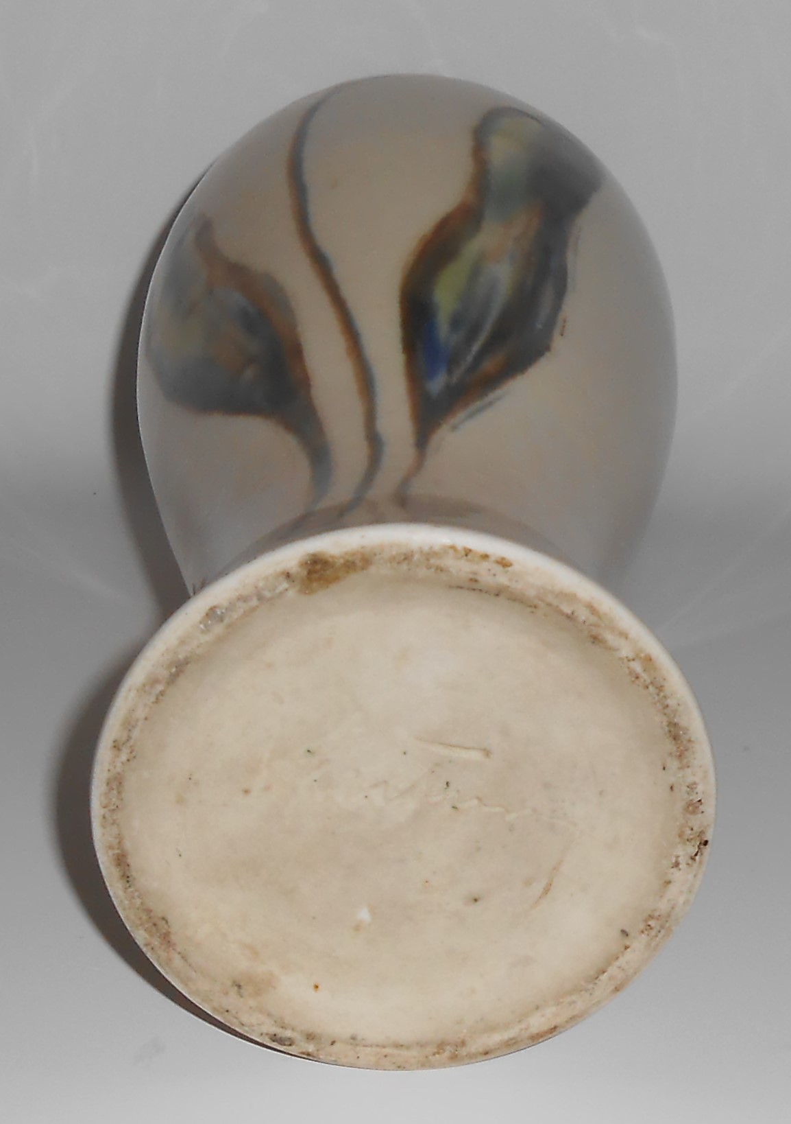Vontury Pottery Large Floral Decorated Vase