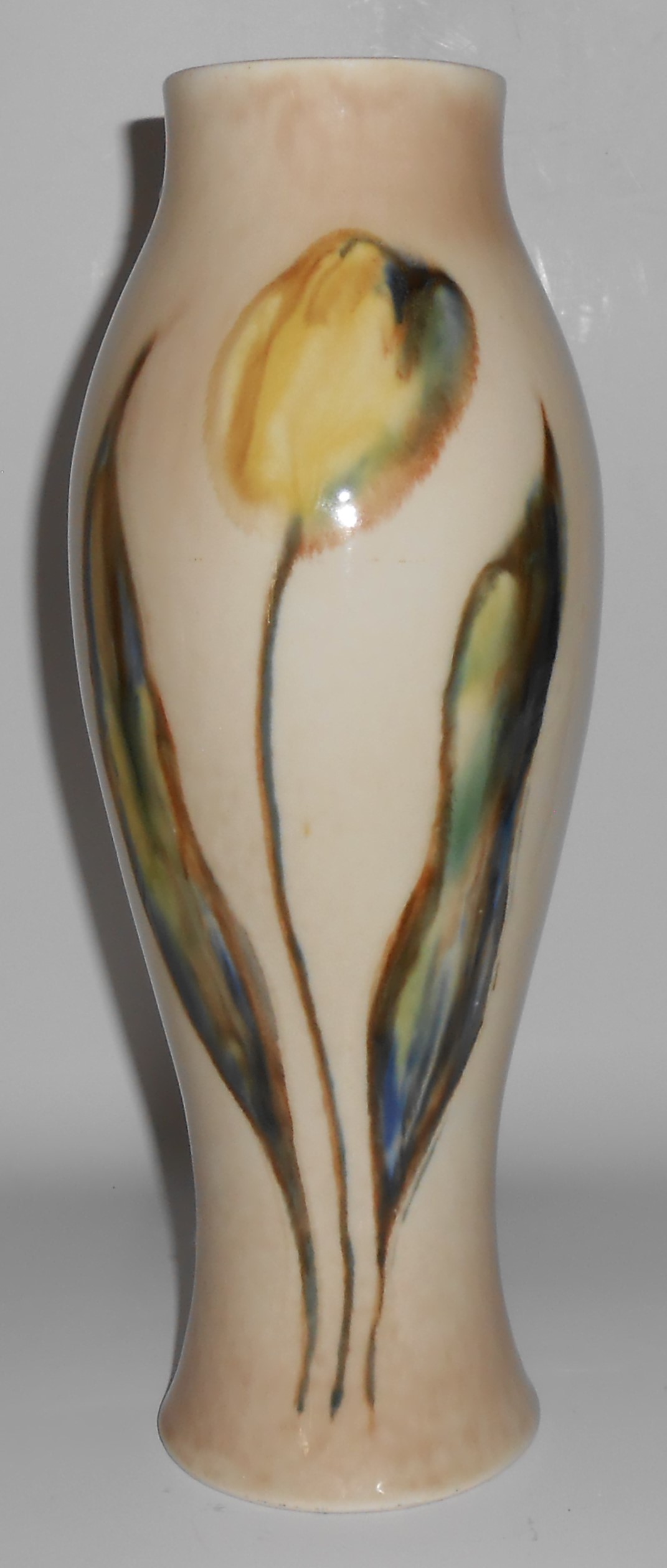 Vontury Pottery Large Floral Decorated Vase