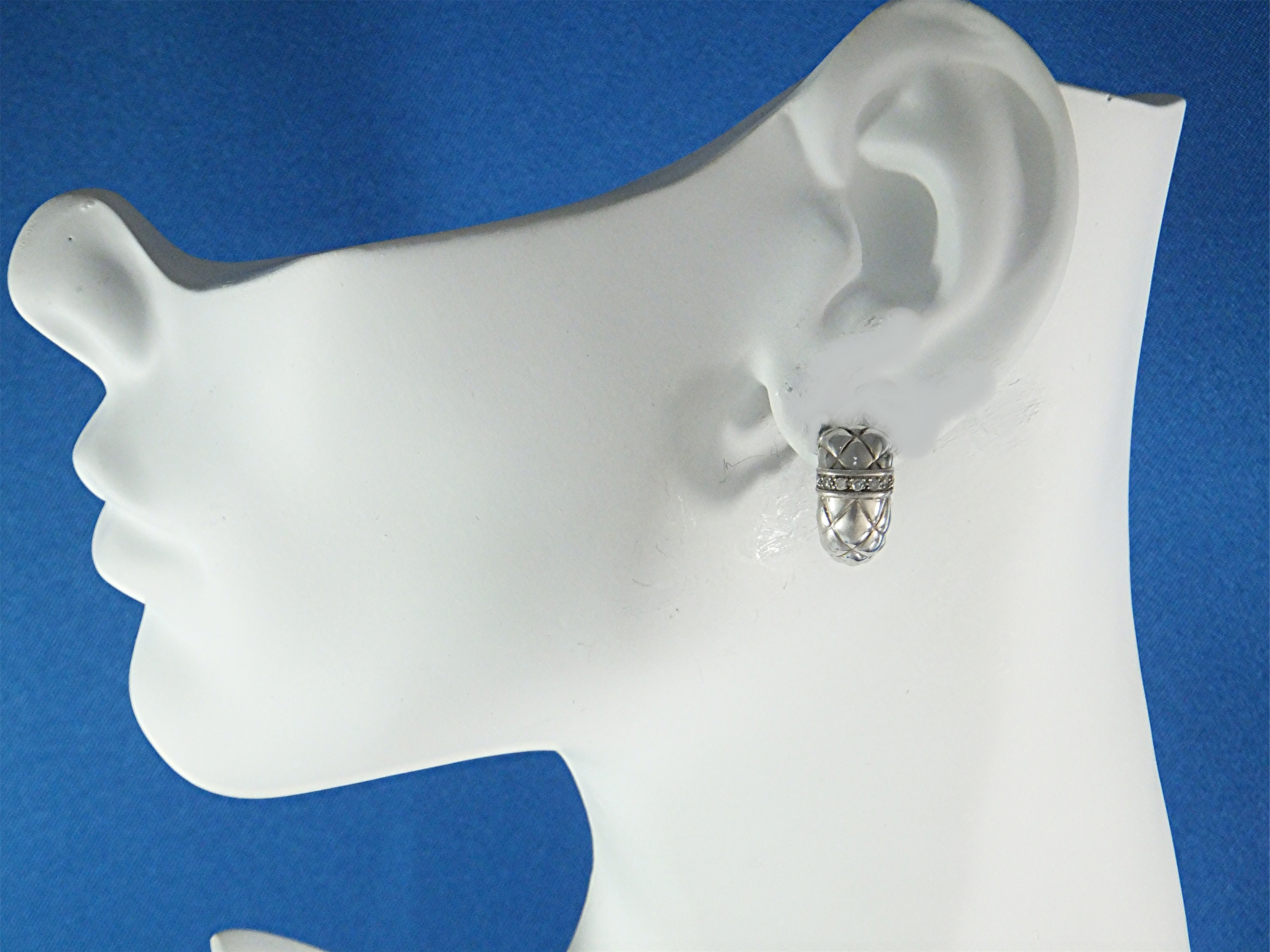 Earrings Sterling Silver CZ Pierced French Clip GAIA