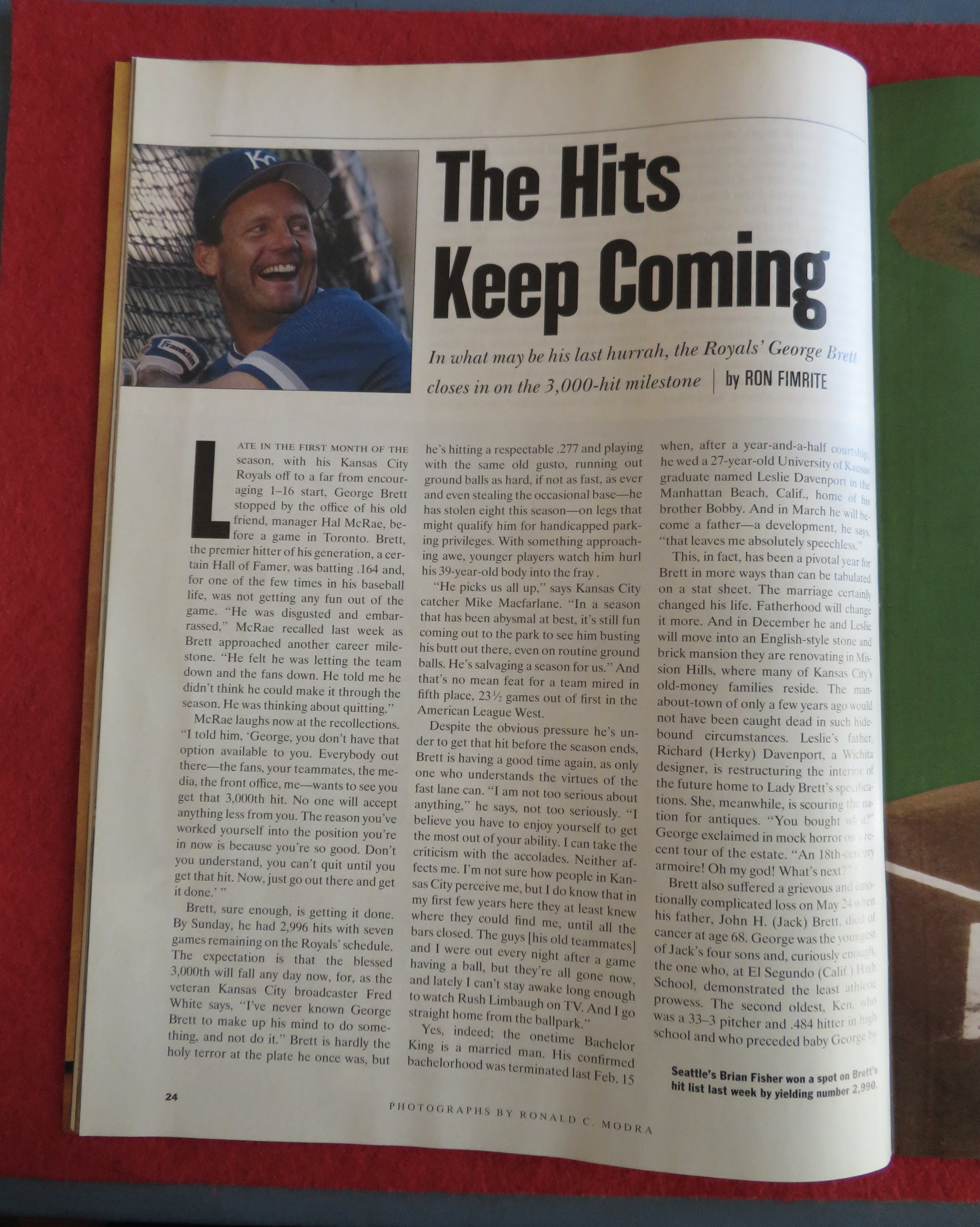Sport Illustrated Magazine-October 5, 1992-George Brett