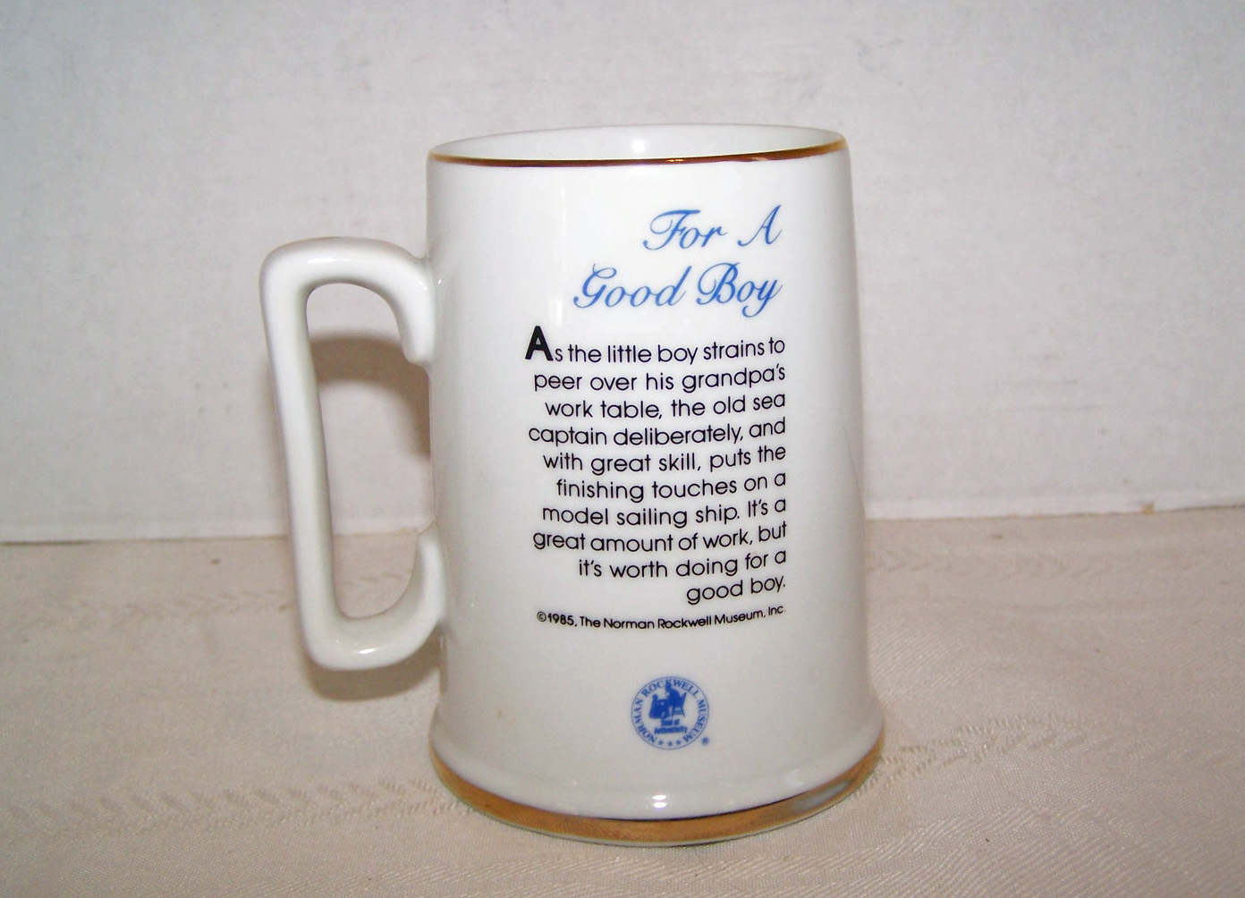 Norman Rockwell Tankard, For a Good Boy, 1985, In Box