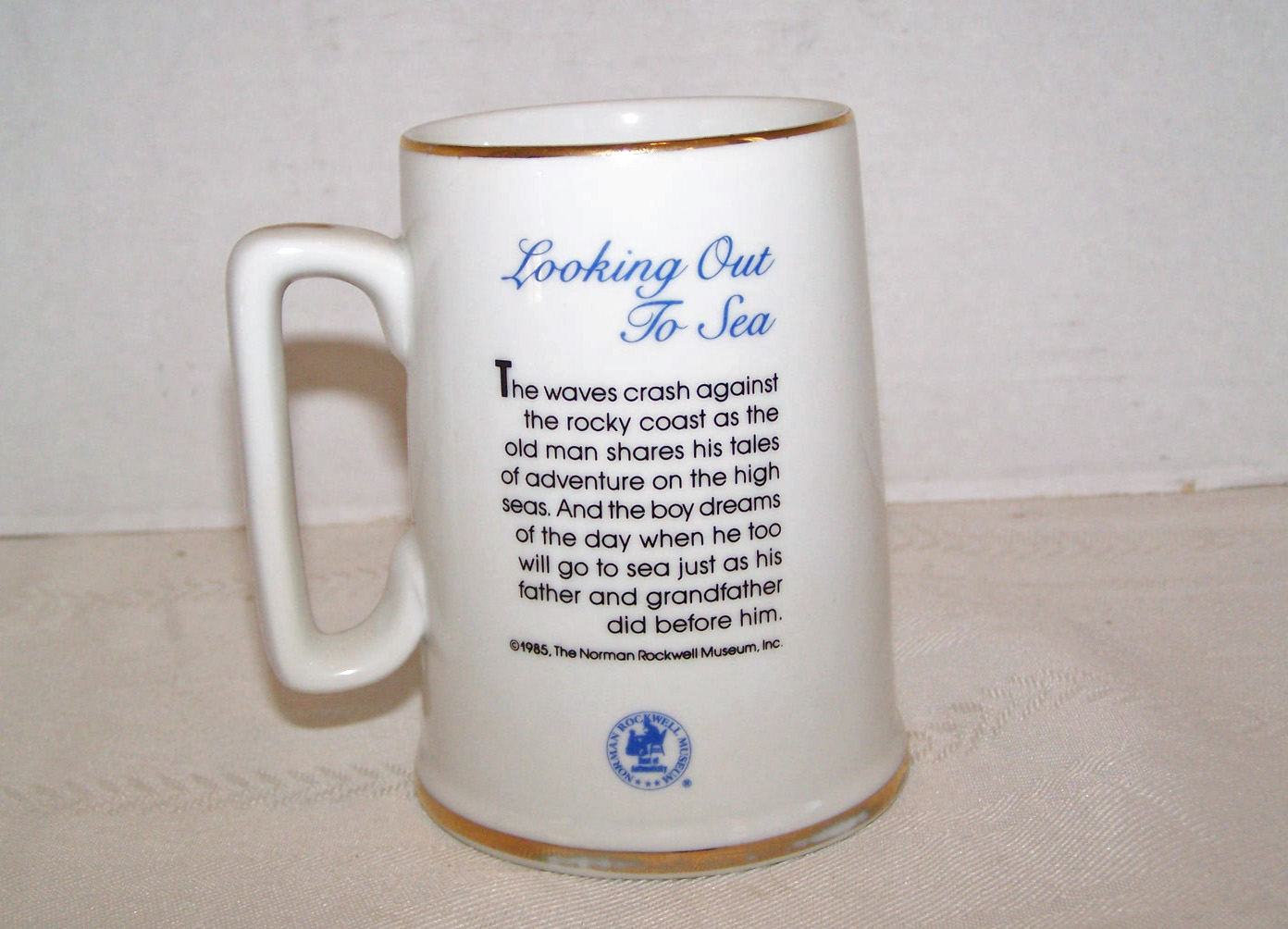 Norman Rockwell Tankard, Looking Out to Sea, 1985, Box