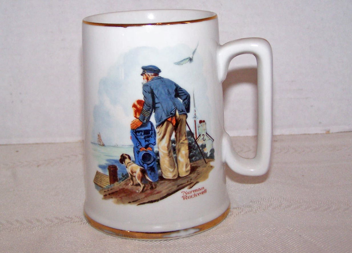 Norman Rockwell Tankard, Looking Out to Sea, 1985, Box