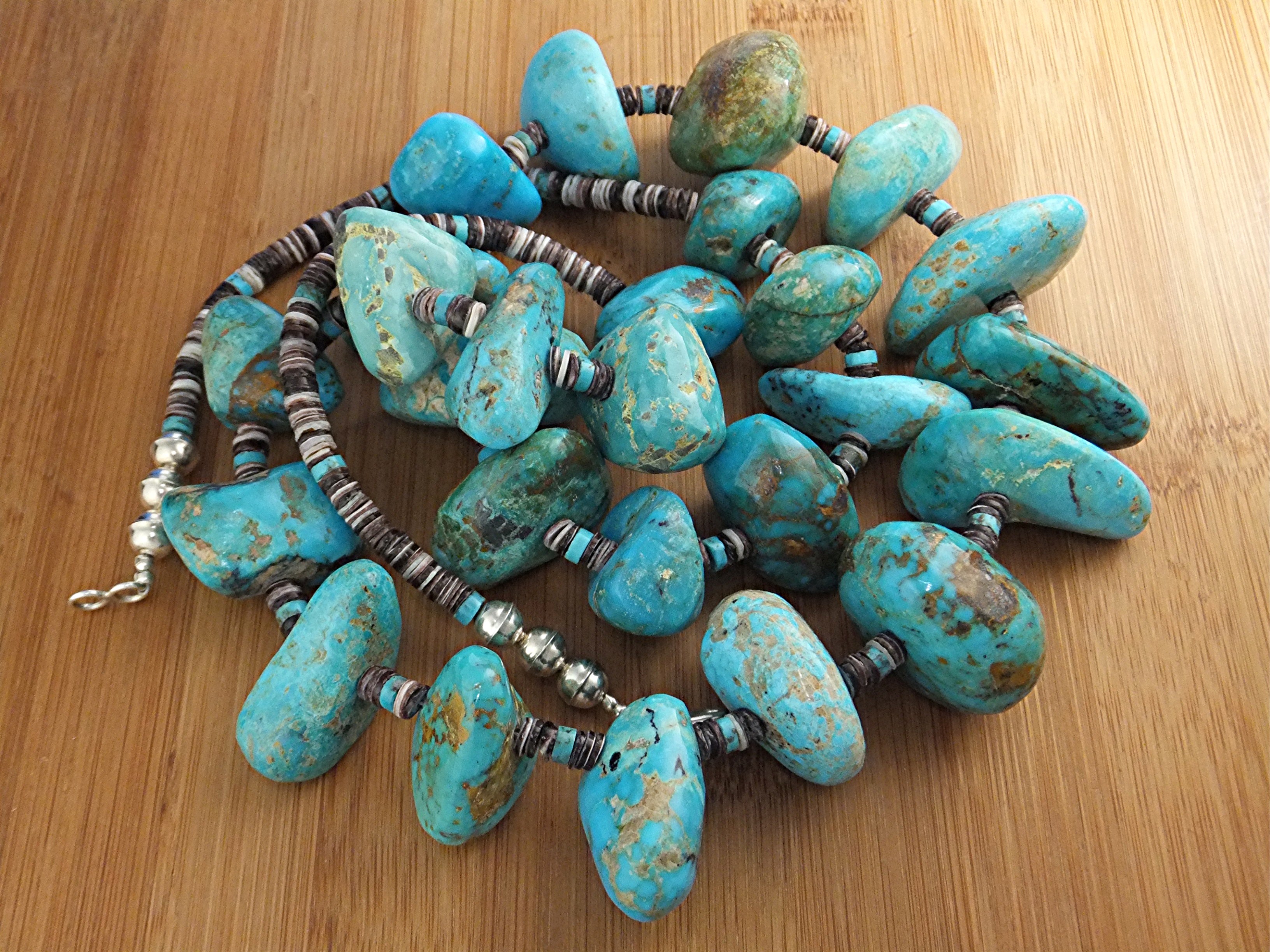 Necklace Manasa Sledeping Beauty Blue Bird Heishi USA